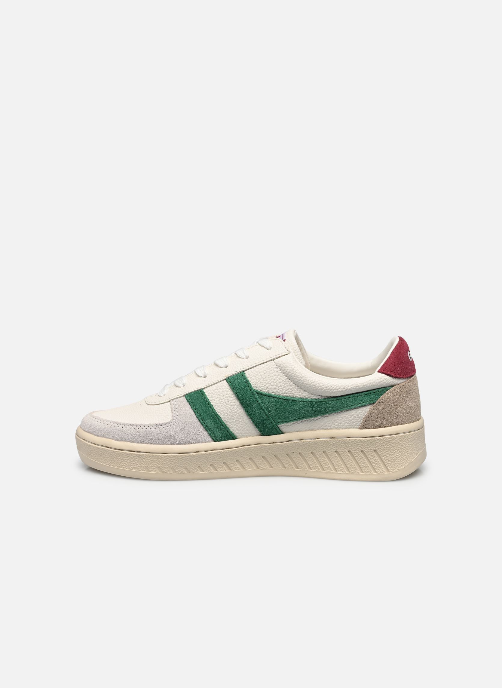 Niedrige Sneaker Grandslam Trident damen weiß Gola Niedrige Sneaker Grandslam Trident damen weiß WHITE/EMERALD/CERISE
