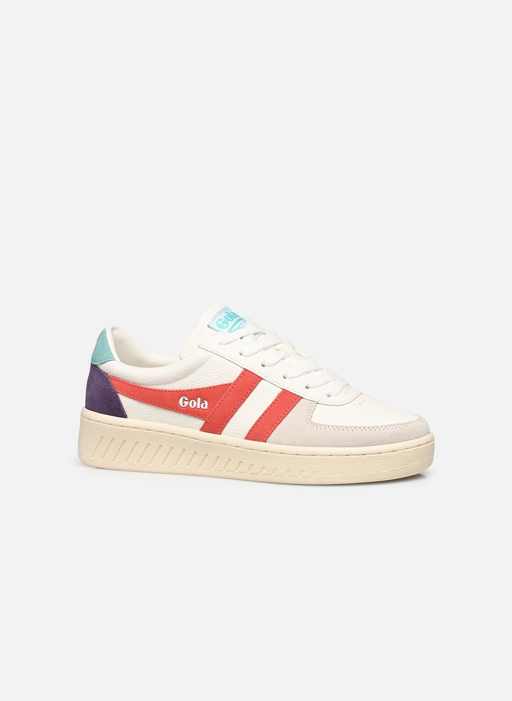 Baskets basses Grandslam Trident femme blanc Gola Baskets basses Grandslam Trident femme blanc White/Coral/Sea Mist