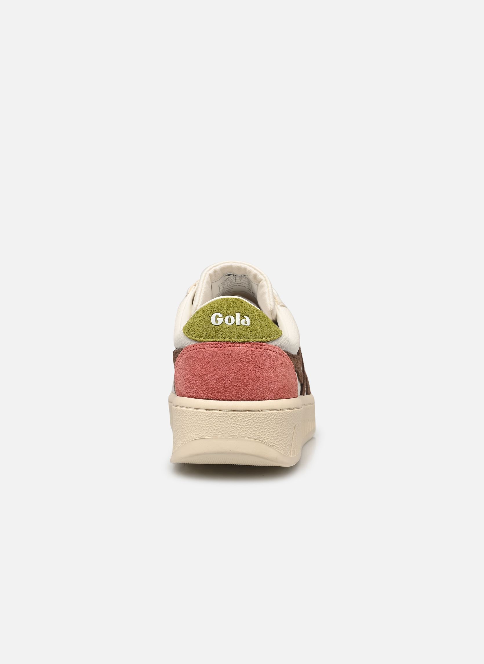 Lage sneakers Grandslam Trident dames wit Gola Lage sneakers Grandslam Trident dames wit White/Dark Brown/Moss