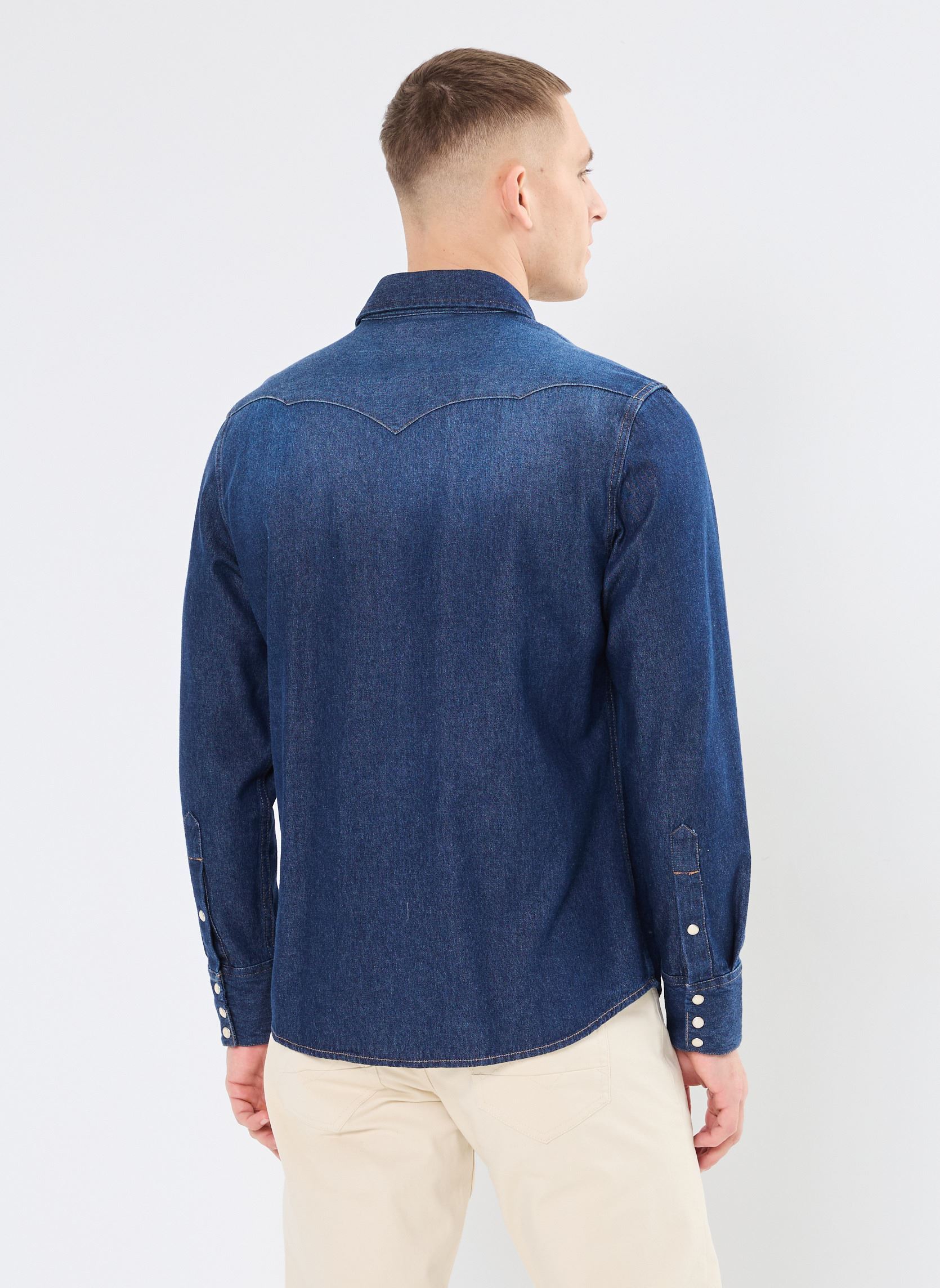 Chemises 27MW homme bleu Wrangler Chemises 27MW homme bleu DARK STONE