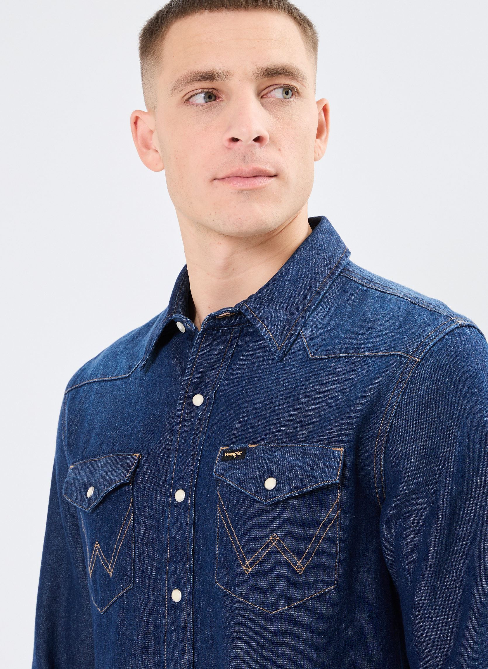 Chemises 27MW homme bleu Wrangler Chemises 27MW homme bleu DARK STONE