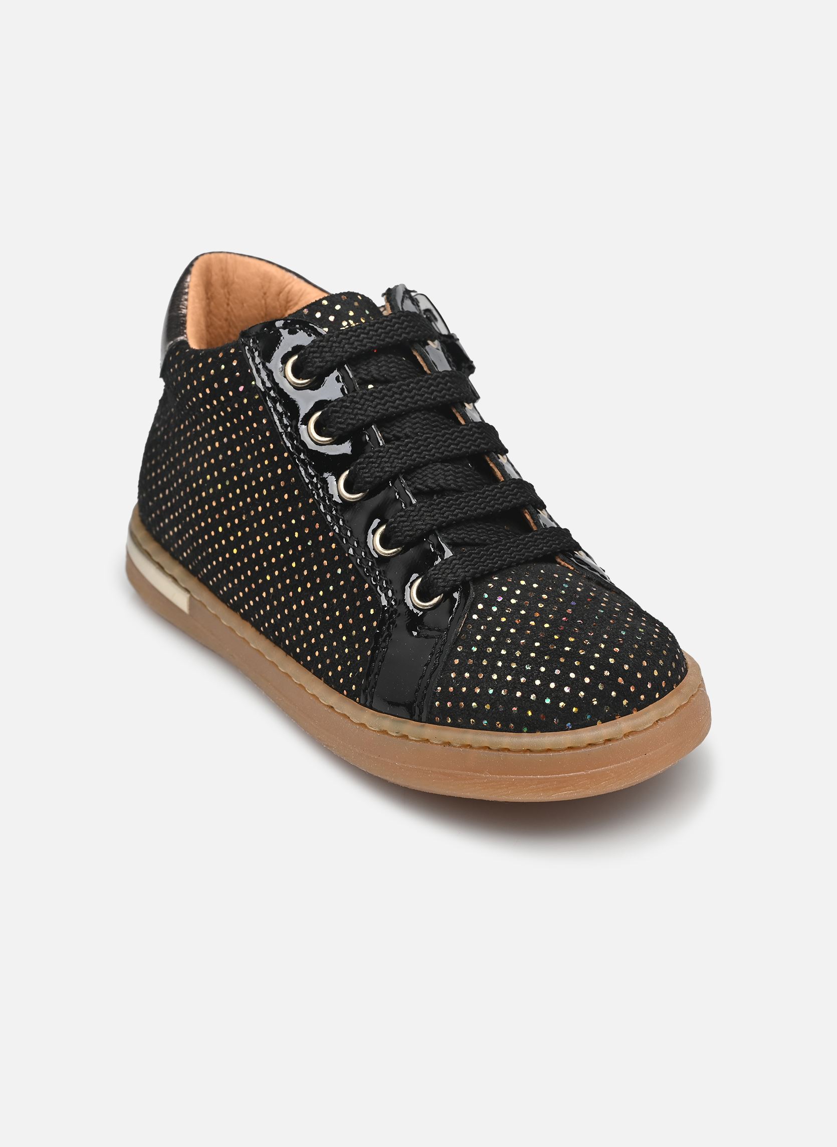 Baskets basses Aliss fille noir Babybotte Baskets basses Aliss fille noir PUNTINI NERO/OCRA AMBRA