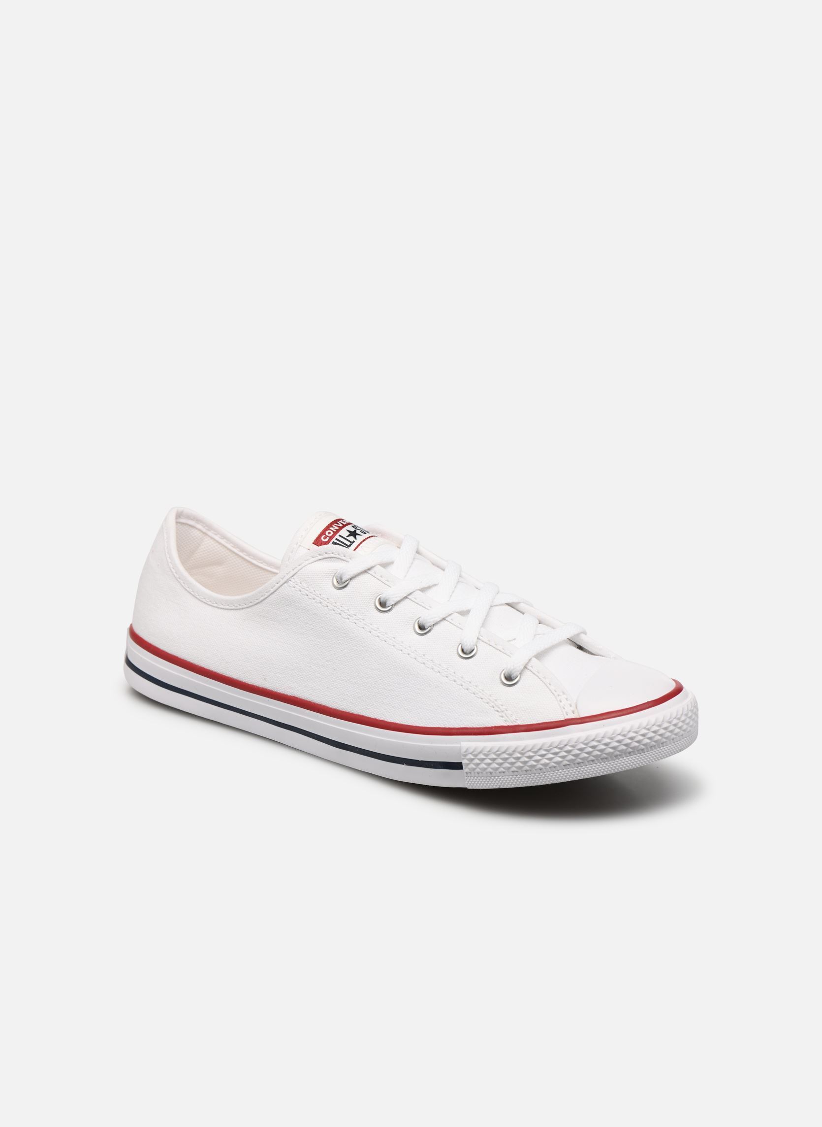 Print sneakers Chuck Taylor All Star Dainty Canvas Ox dames wit Converse Print sneakers Chuck Taylor All Star Dainty Canvas Ox dames wit WHITEREDBLUE