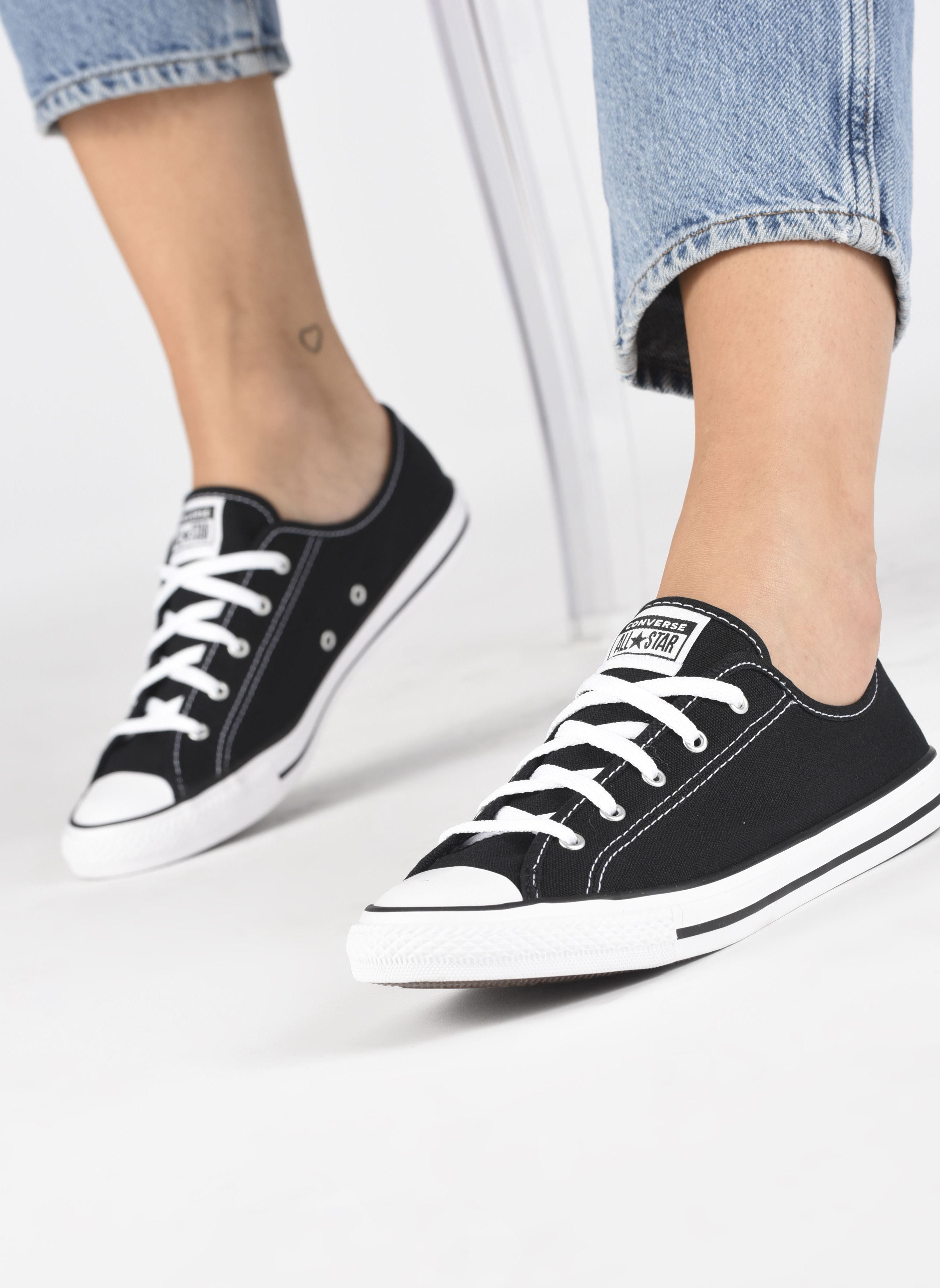 Print sneakers Chuck Taylor All Star Dainty Canvas Ox dames zwart Converse Print sneakers Chuck Taylor All Star Dainty Canvas Ox dames zwart BLACK/WHITE/BLACK