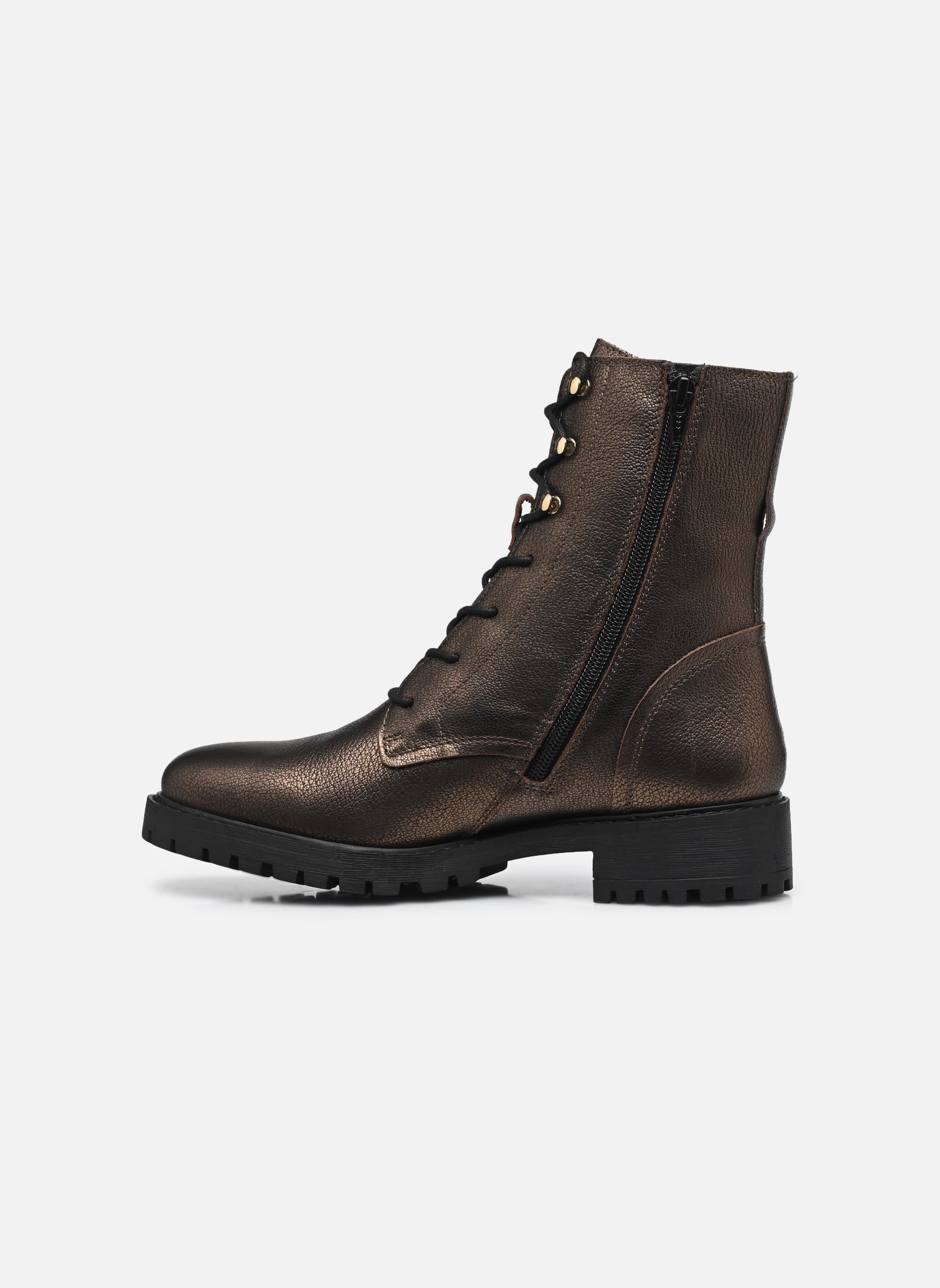 Bottines à lacets D HOARA 2 femme argent Geox Bottines à lacets D HOARA 2 femme argent PLOMB