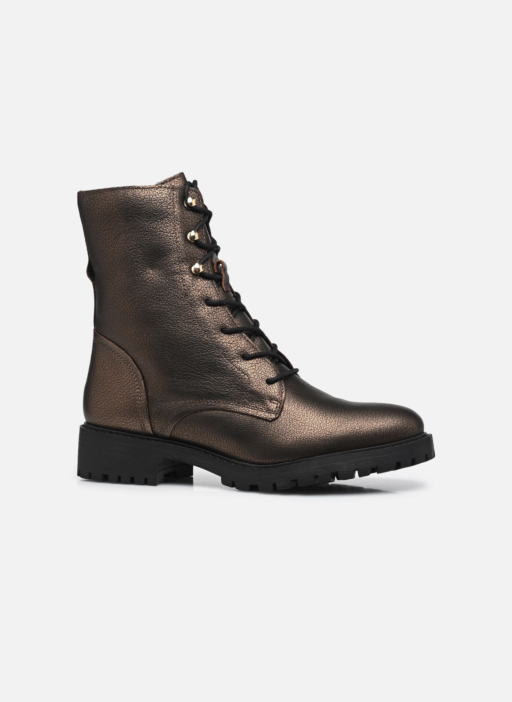 Bottines à lacets D HOARA 2 femme argent Geox Bottines à lacets D HOARA 2 femme argent PLOMB