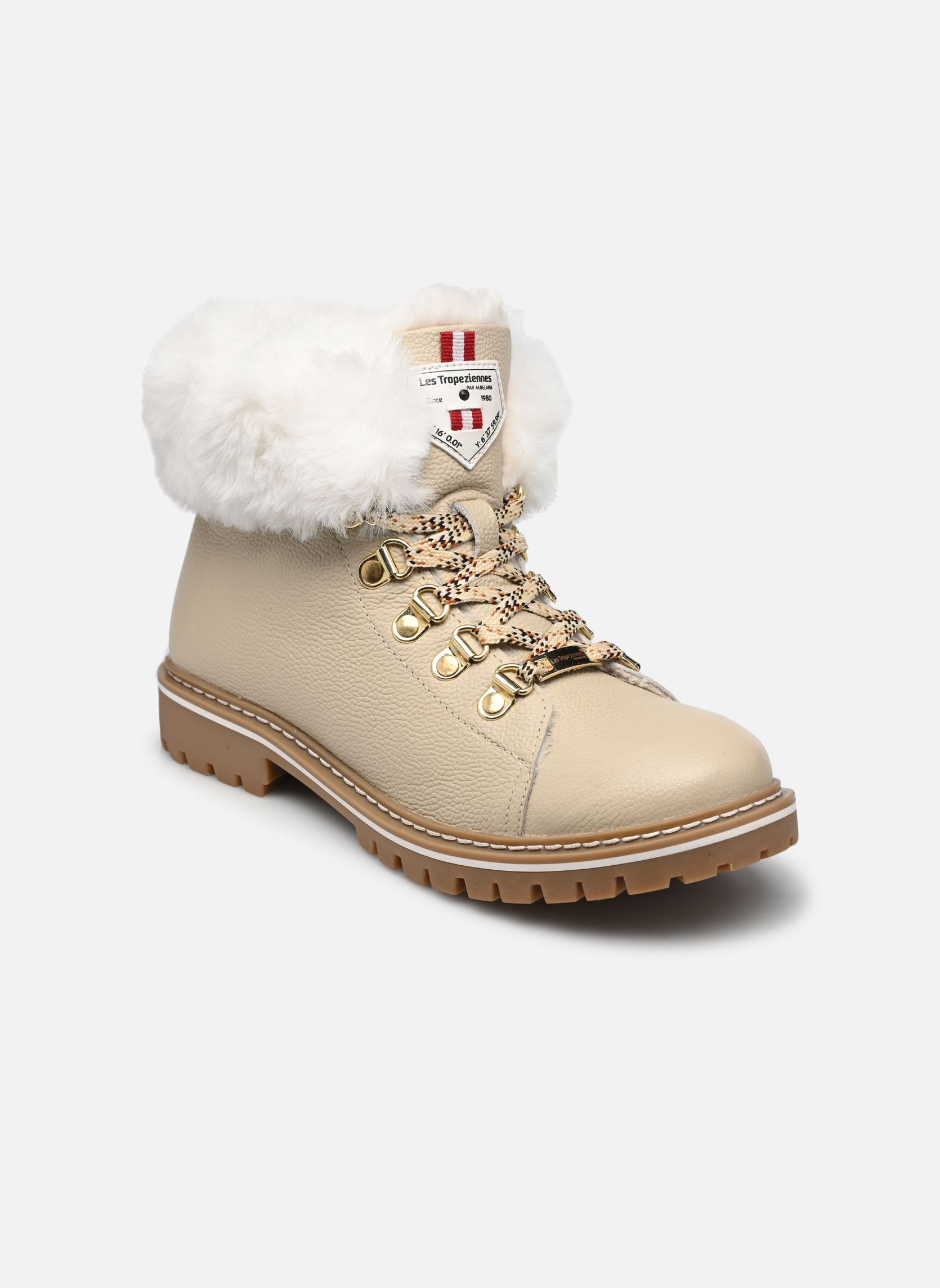 Geschnürte Stiefeletten Lacen damen beige Les Tropéziennes par M Belarbi Geschnürte Stiefeletten Lacen damen beige Creme