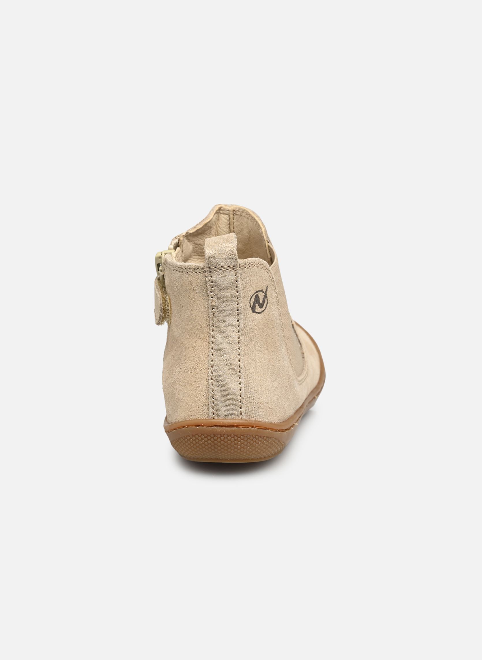 Bottines Sally fille beige Naturino Bottines Sally fille beige SUEDE GLITTER PLATINUM