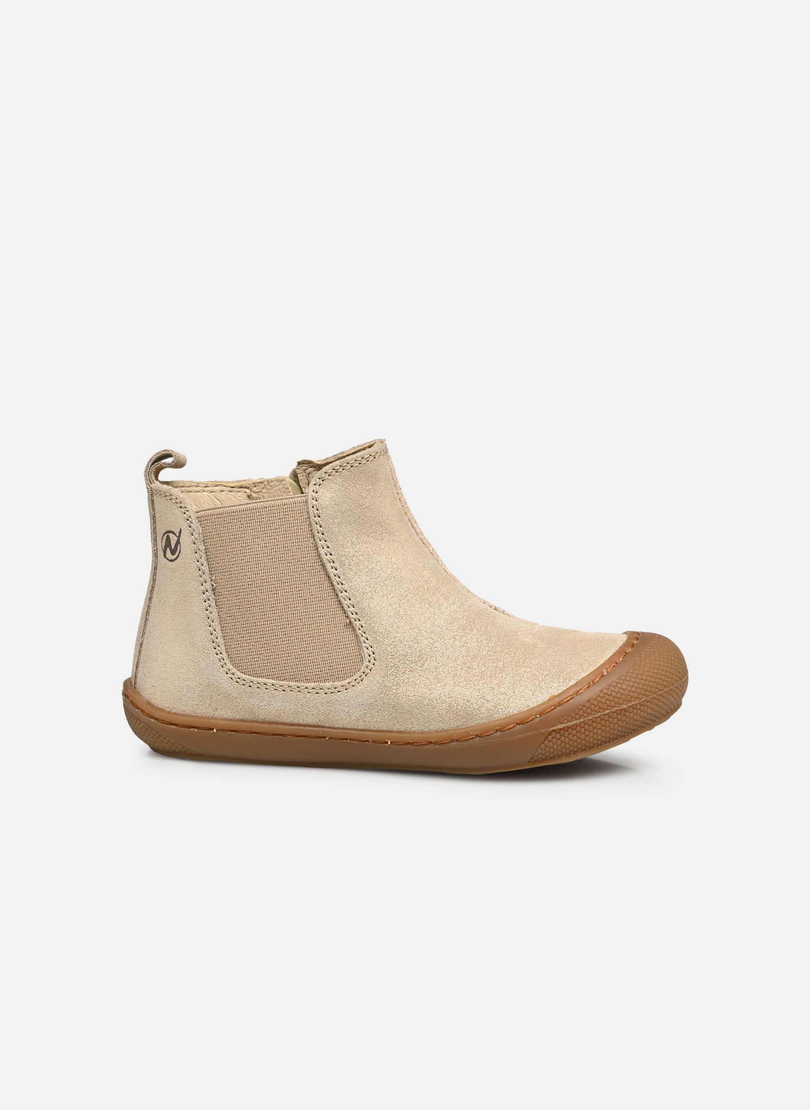Bottines Sally fille beige Naturino Bottines Sally fille beige SUEDE GLITTER PLATINUM