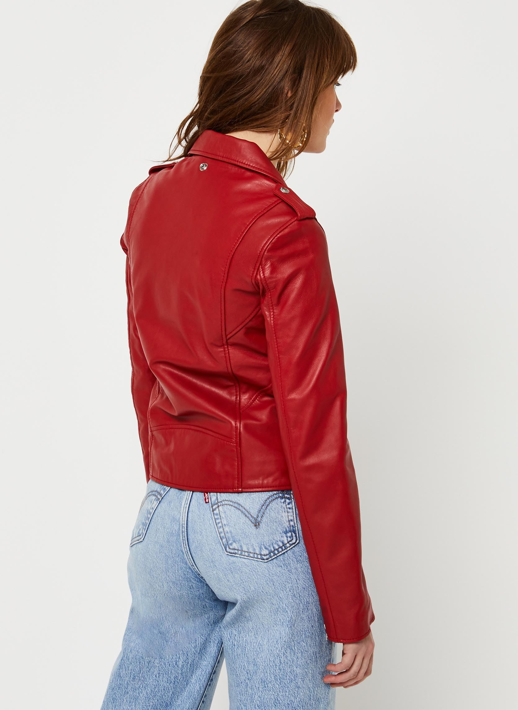 Vestes Veste Perfecto-LCW1601D femme rouge Schott Vestes Veste Perfecto-LCW1601D femme rouge RED