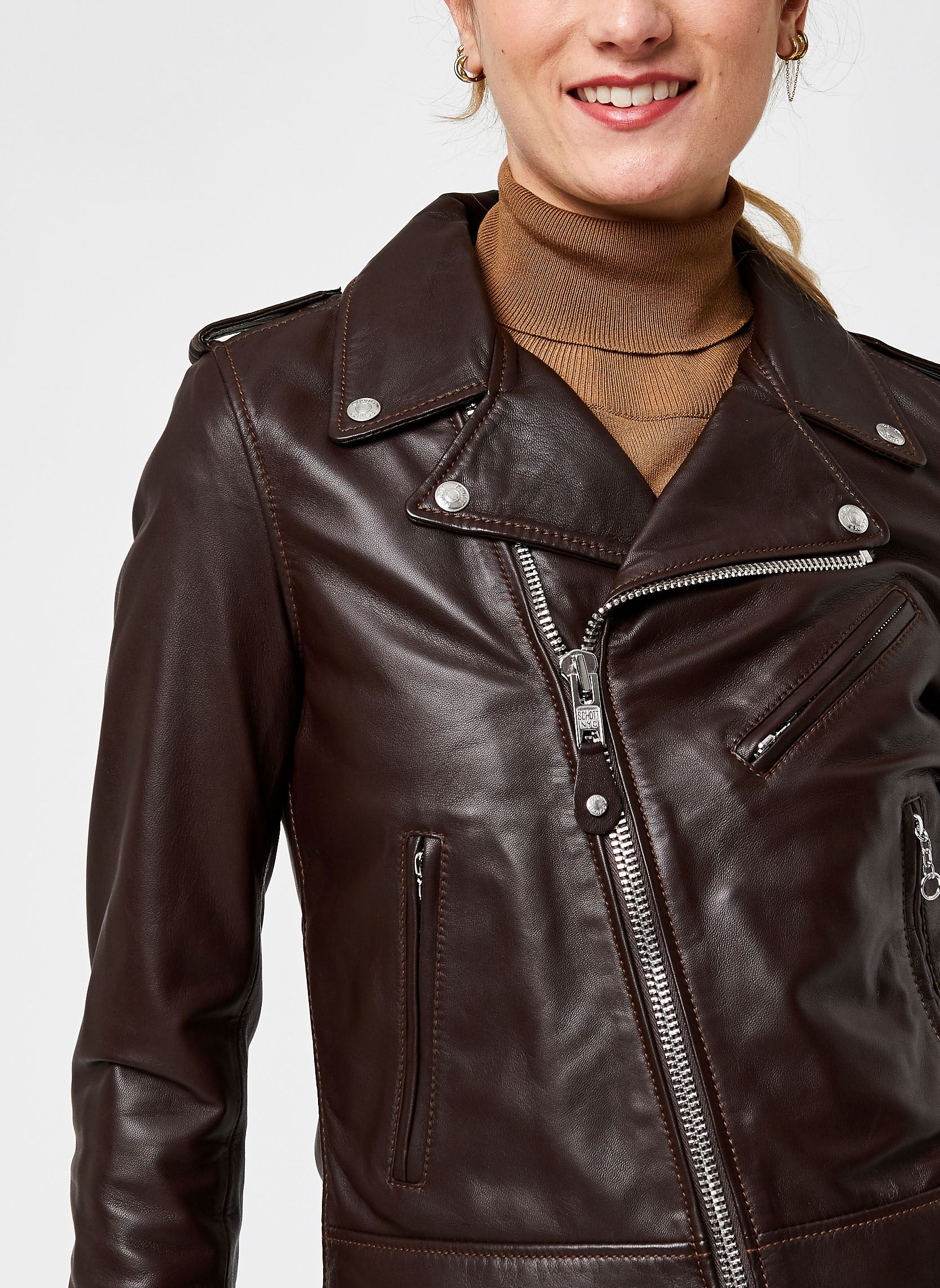 Jacken Veste Perfecto-LCW1601D damen violett Schott Jacken Veste Perfecto-LCW1601D damen violett PLUM