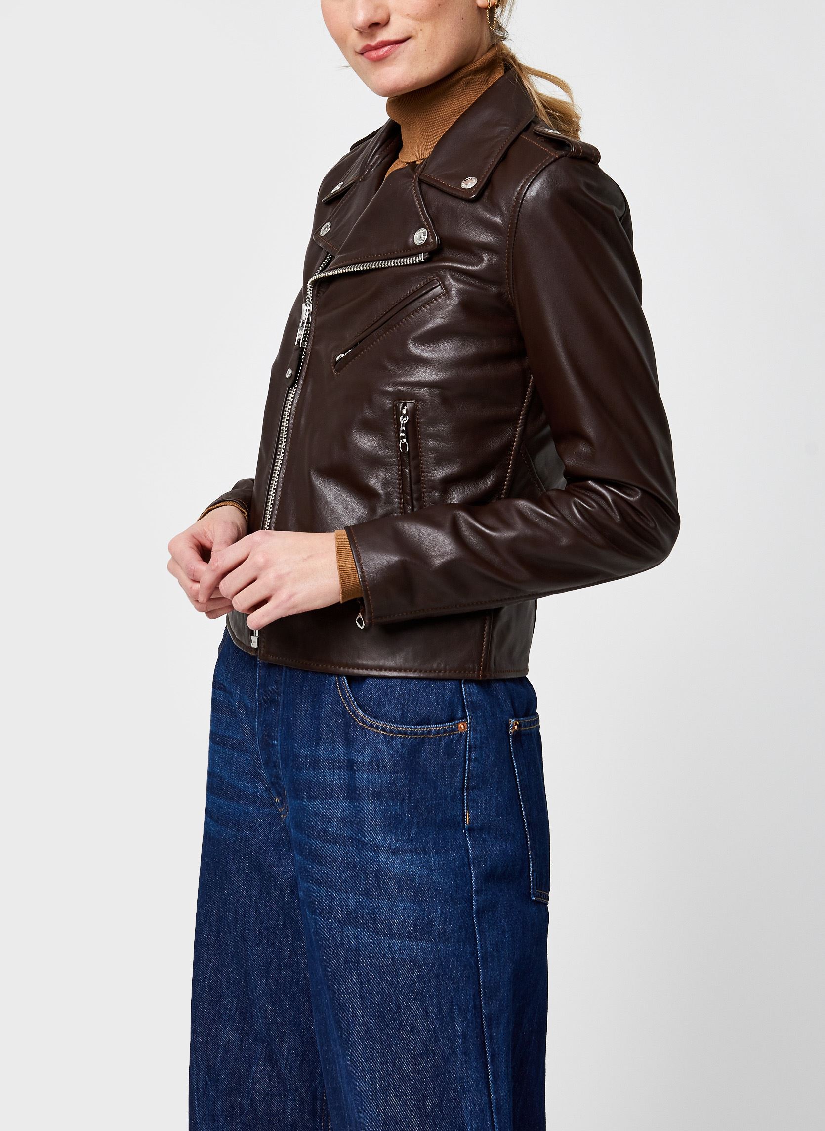 Jacken Veste Perfecto-LCW1601D damen violett Schott Jacken Veste Perfecto-LCW1601D damen violett PLUM