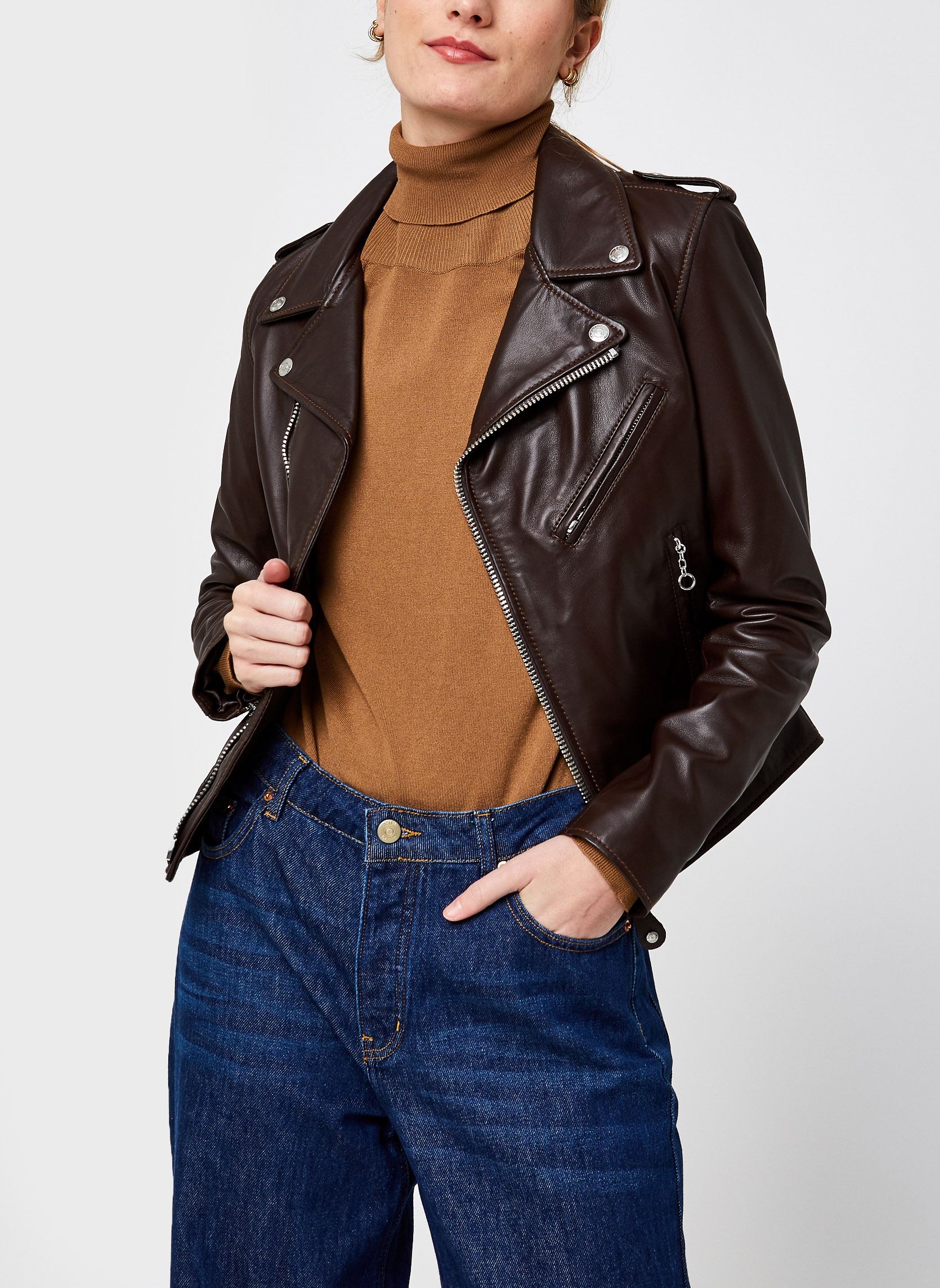 Veste Schott LCW1601D PLUM EU - vue 2