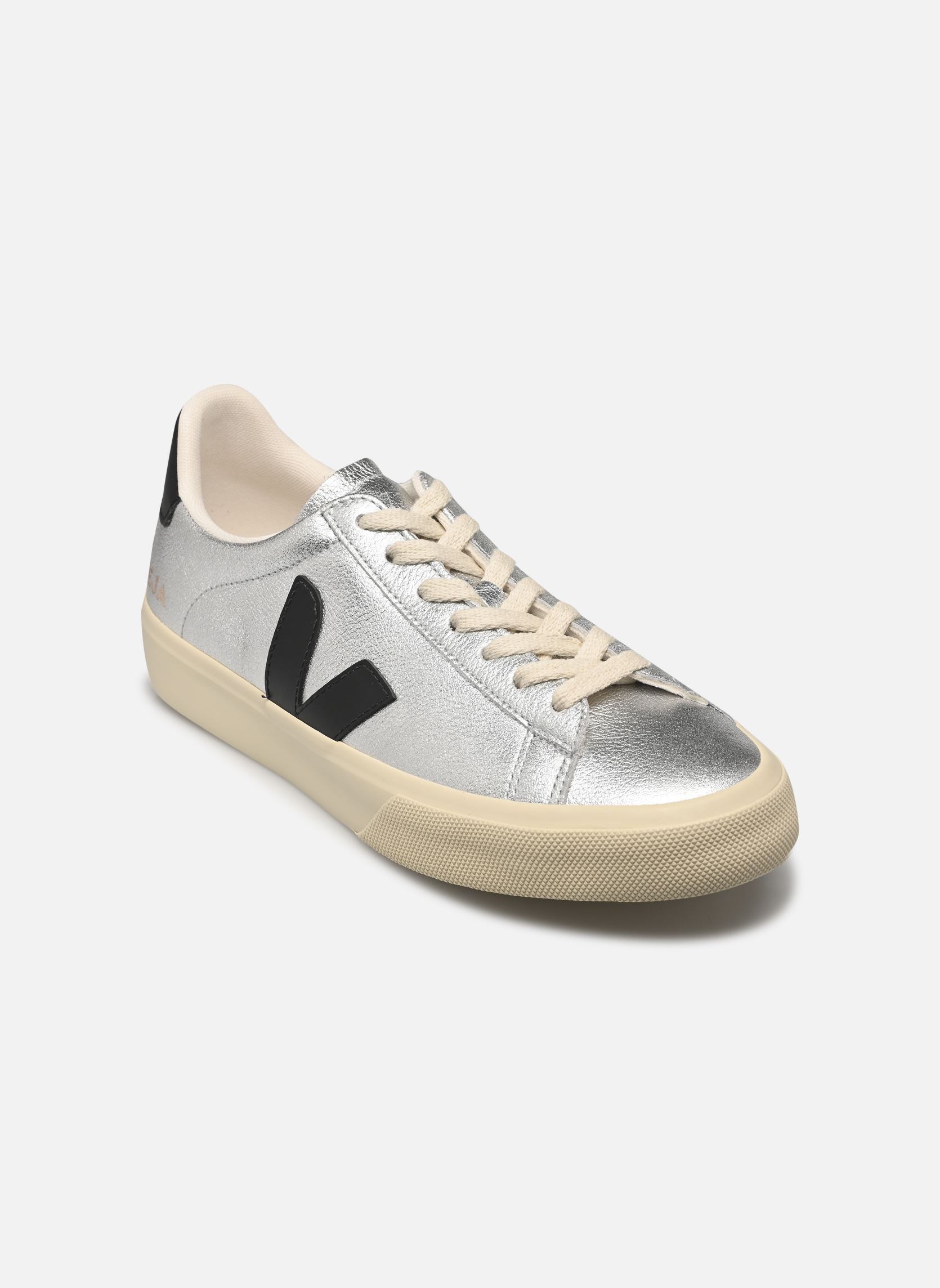 Niedrige Sneaker Campo damen silber Veja Niedrige Sneaker Campo damen silber SILVER_BLACK