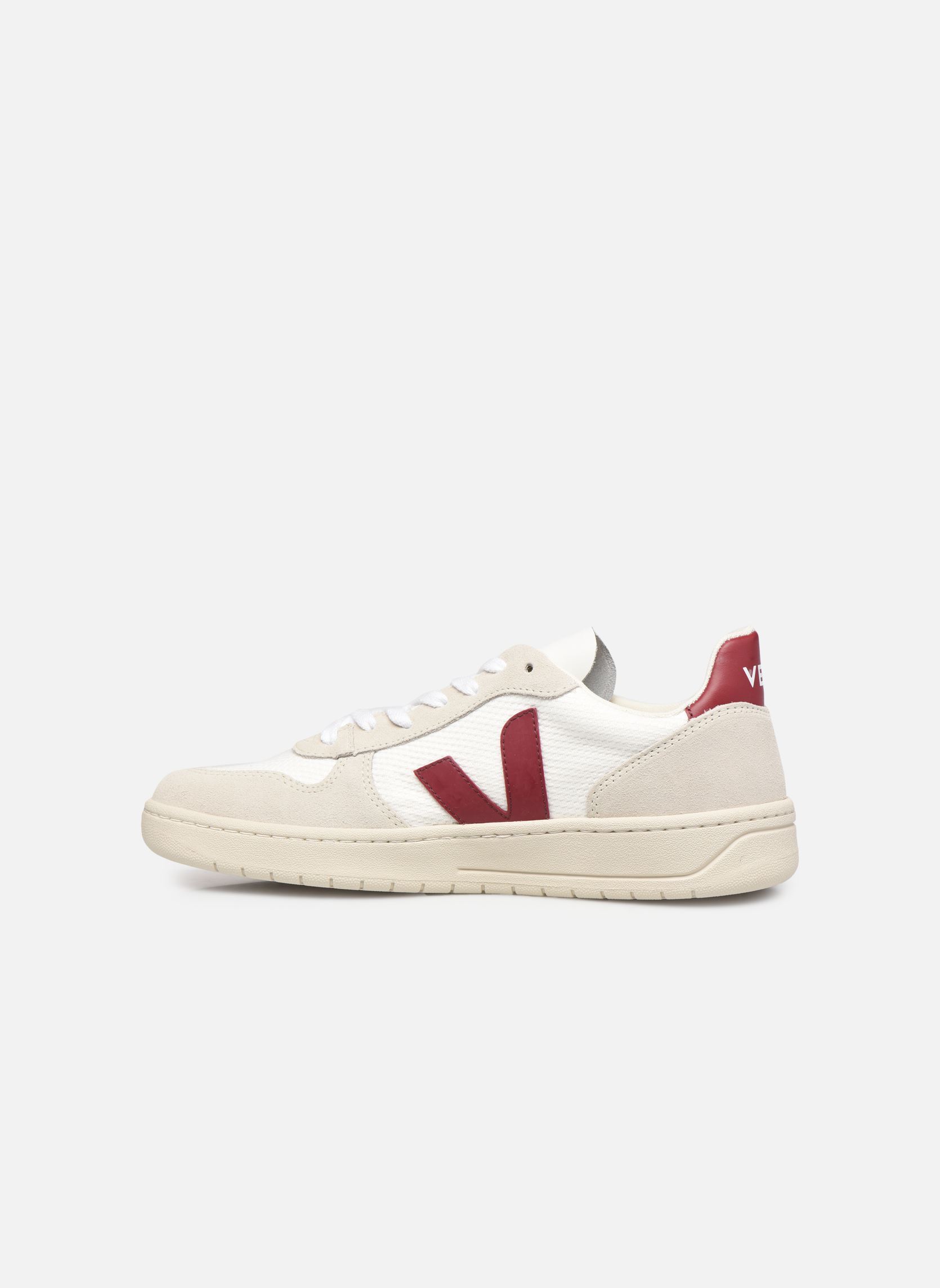 Baskets basses V-10 M homme blanc Veja Baskets basses V-10 M homme blanc WHITE_MARSALA
