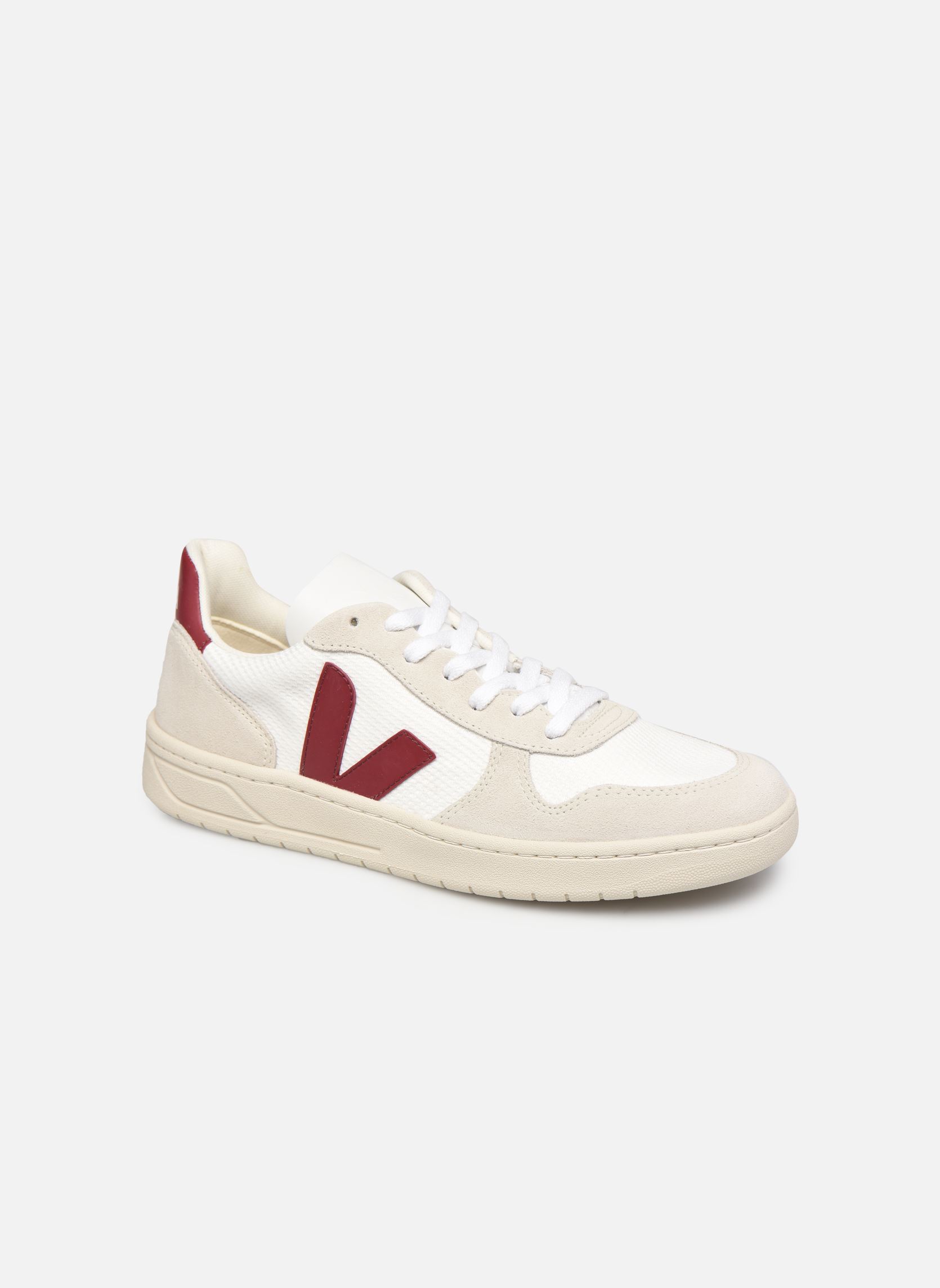 Baskets basses V-10 M homme blanc Veja Baskets basses V-10 M homme blanc WHITE_MARSALA