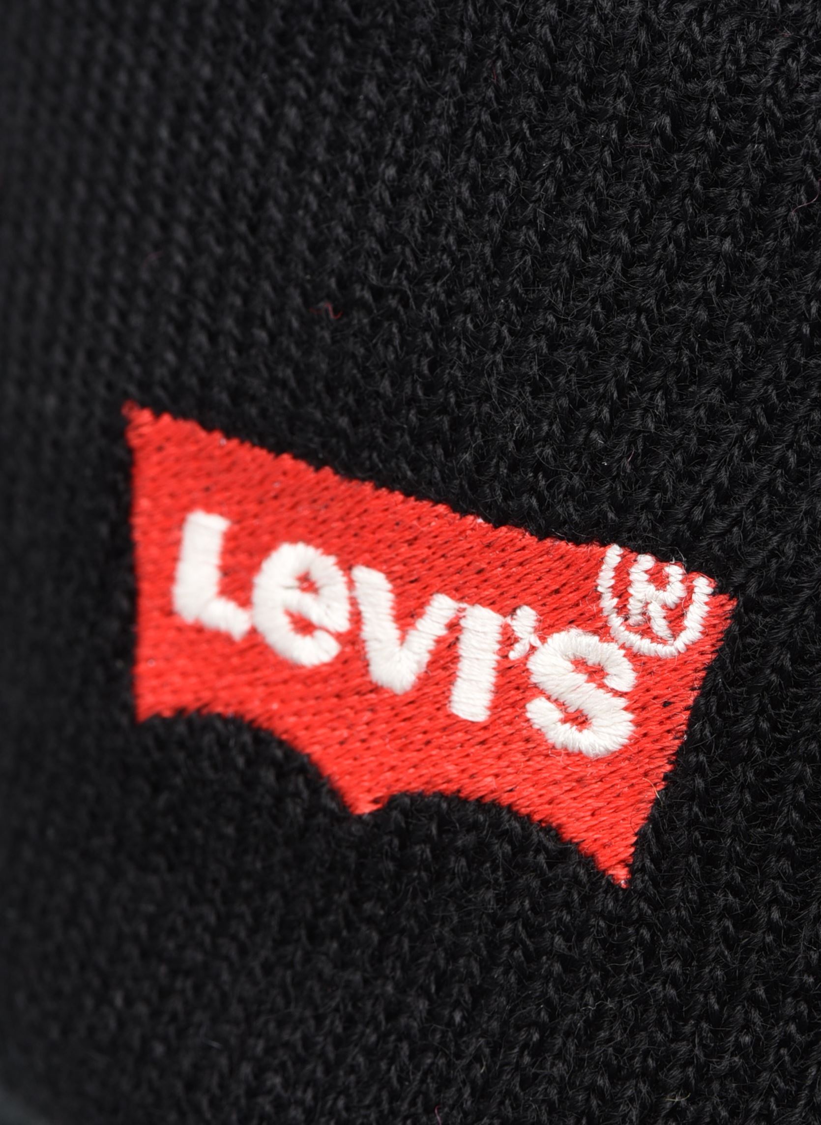 Mützen RED BATWING EMBROIDERED SLOUCHY BEANIE herren schwarz Levi's Mützen RED BATWING EMBROIDERED SLOUCHY BEANIE herren schwarz Regular Black