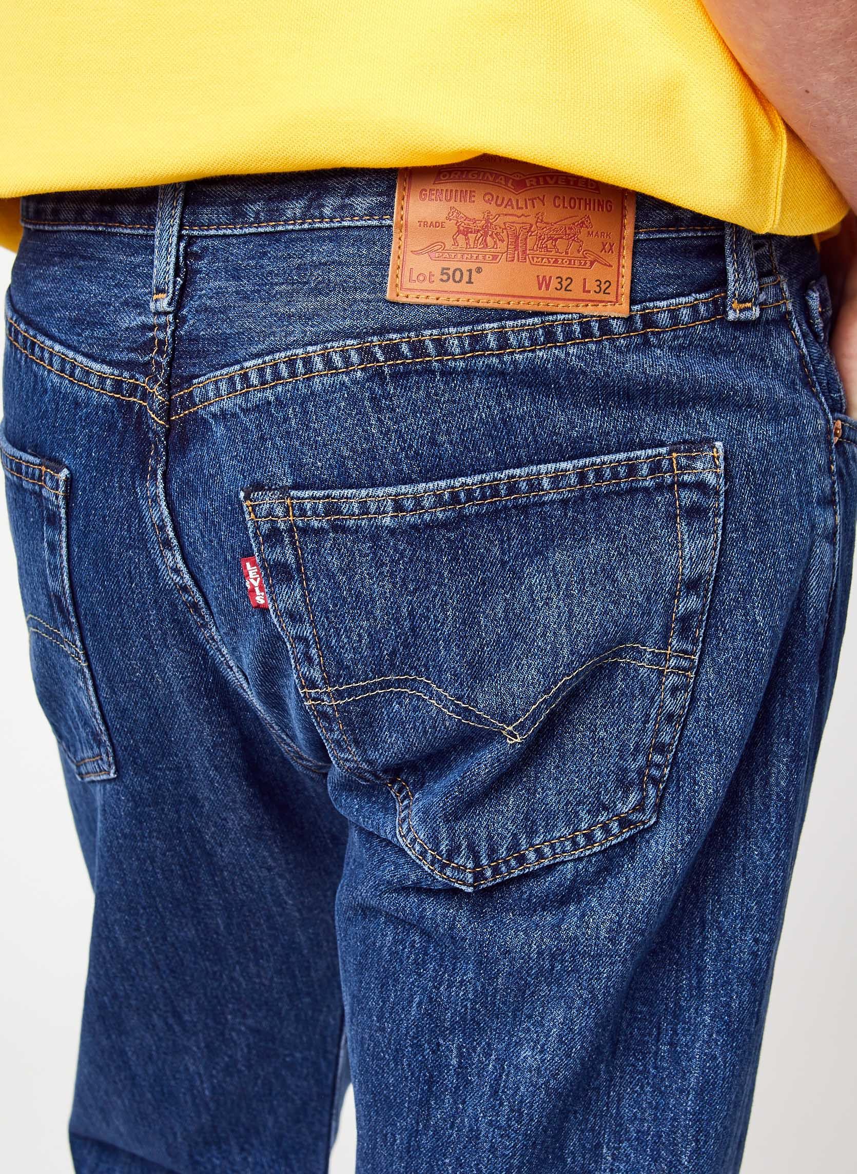 Jeans droit 501® LEVI’S® ORIGINAL homme bleu Levi's Jeans droit 501® LEVI’S® ORIGINAL homme bleu MEDIUM INDIGO WORN