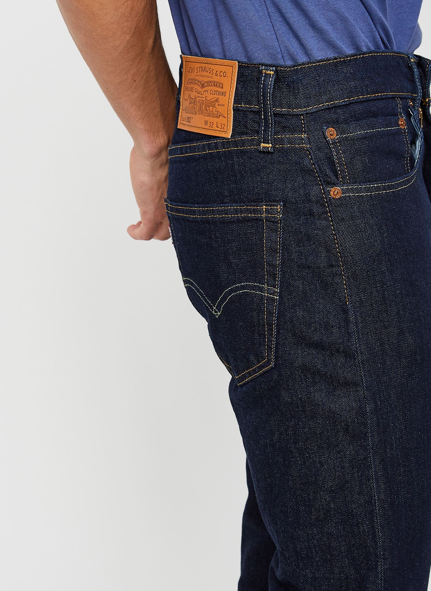 Rechte jeans / Straight Leg Jeans 502™ Taper heren blauw Levi's Rechte jeans / Straight Leg Jeans 502™ Taper heren blauw ROCK COD