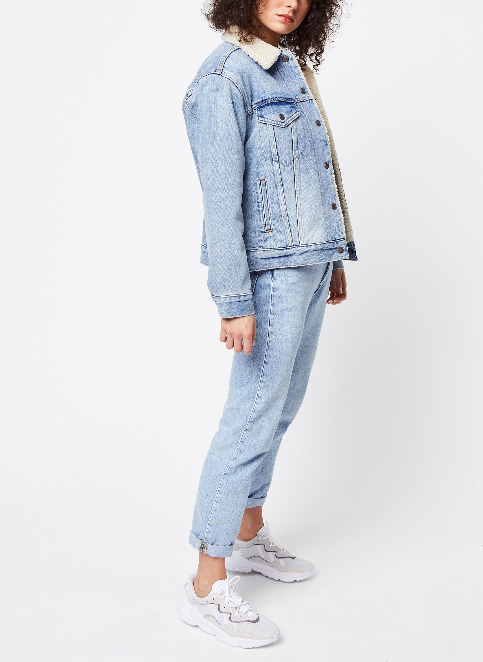Vestes en jean Ex-Bf Sherpa Trucker W femme bleu Levi's Vestes en jean Ex-Bf Sherpa Trucker W femme bleu STRANGERWAYS