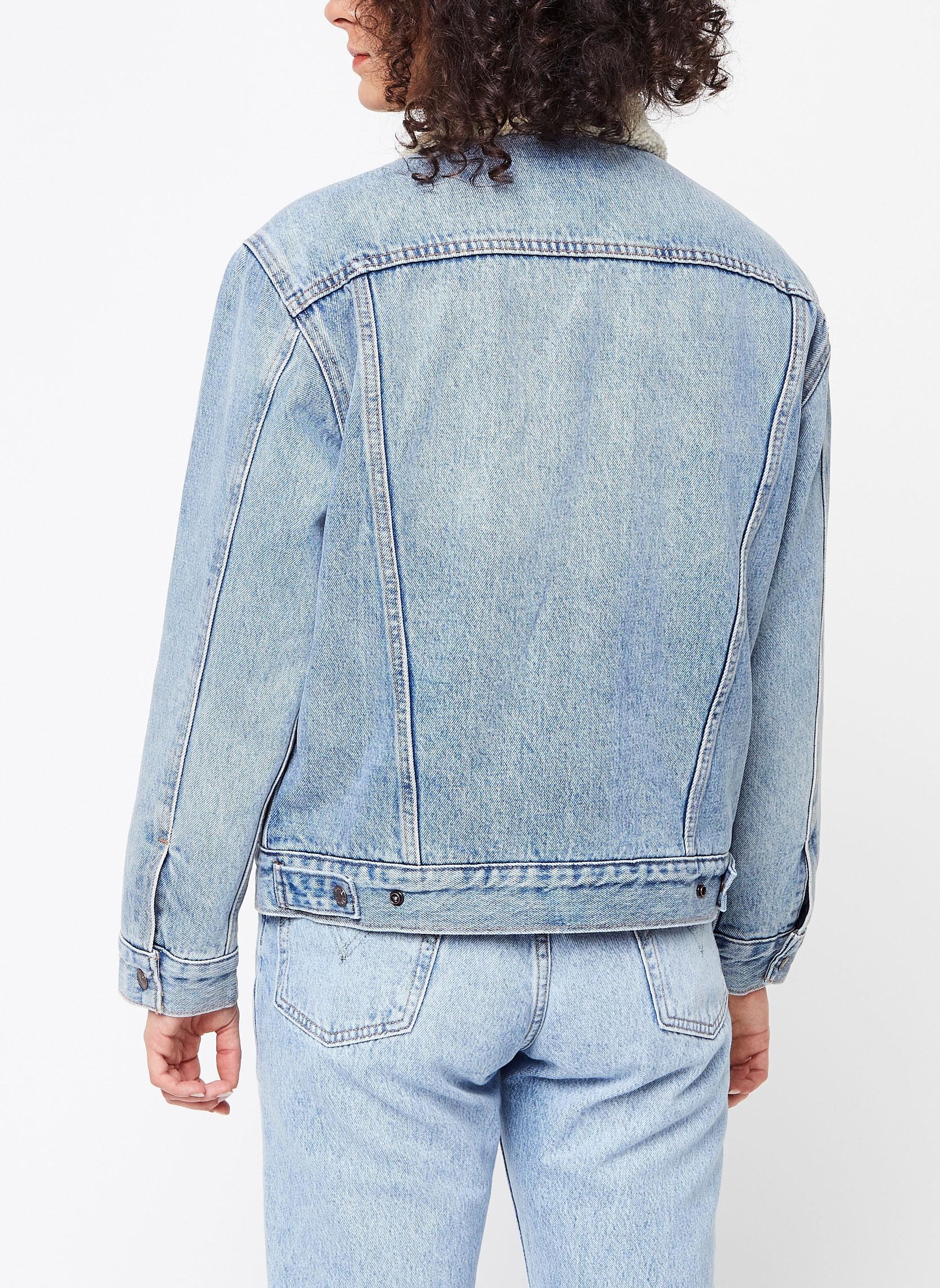 Vestes en jean Ex-Bf Sherpa Trucker W femme bleu Levi's Vestes en jean Ex-Bf Sherpa Trucker W femme bleu STRANGERWAYS