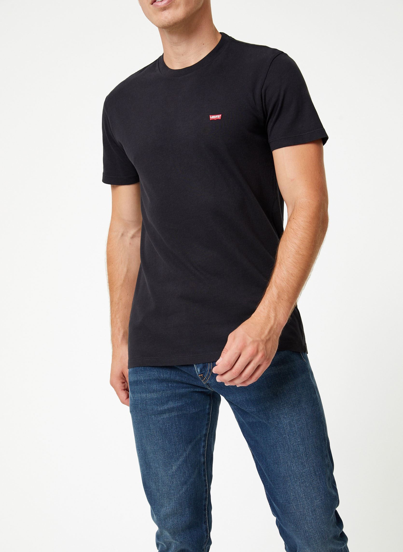 Tee-shirts Ss Original Hm Tee M homme noir Levi's Tee-shirts Ss Original Hm Tee M homme noir COTTON + PATCH BLACK