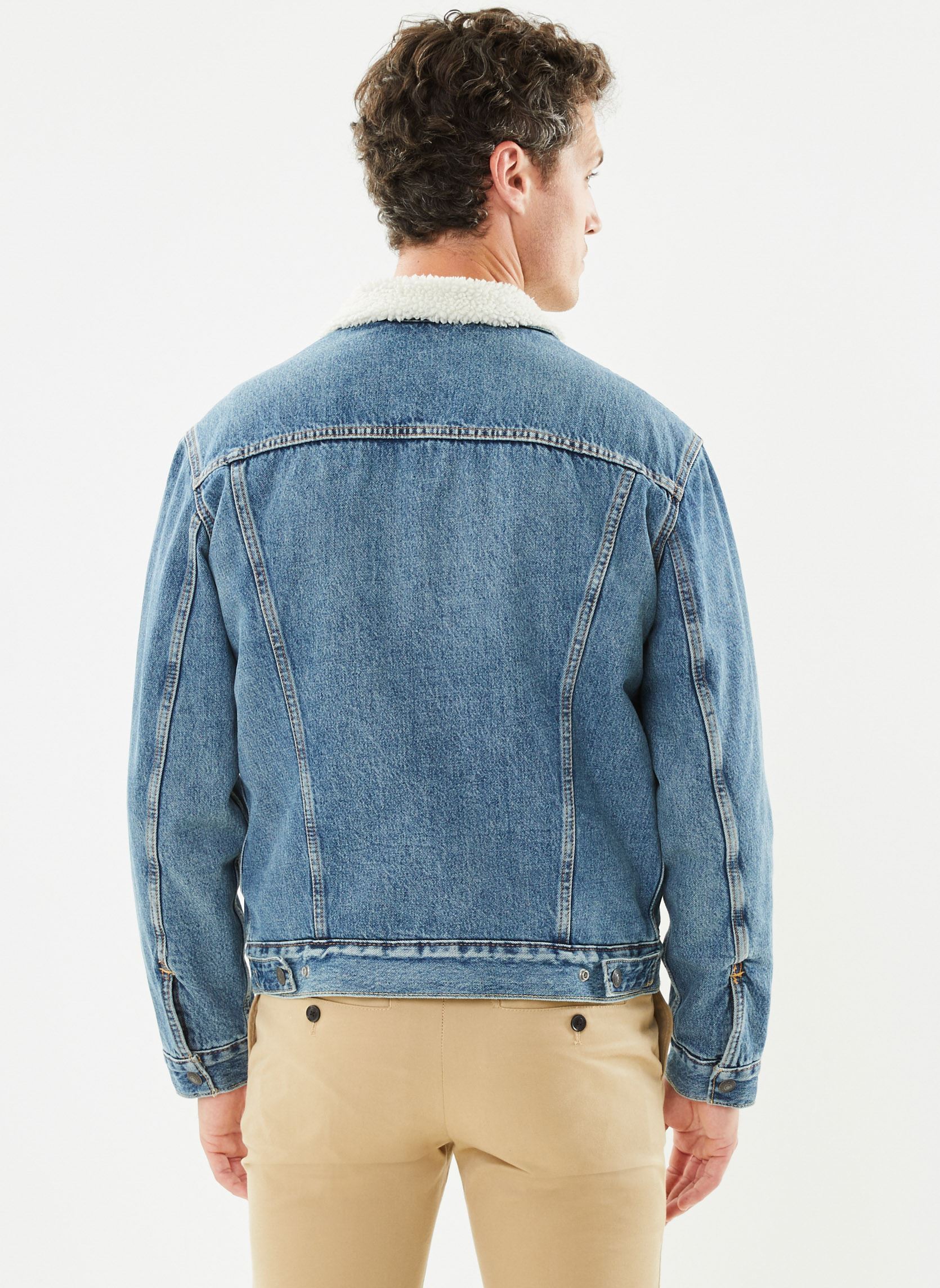 Vestes en jean TYPE 3 SHERPA TRUCKER homme bleu Levi's Vestes en jean TYPE 3 SHERPA TRUCKER homme bleu FABLE SHERPA TRUCKER