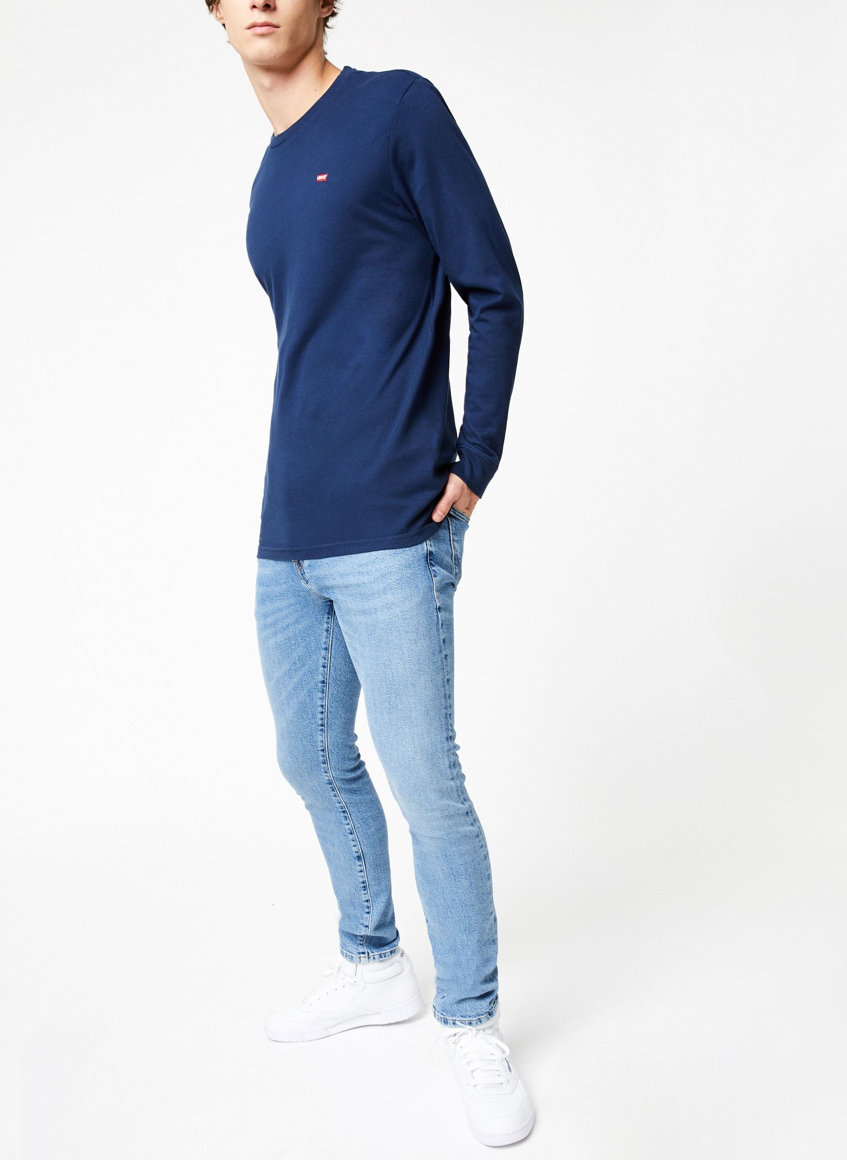 Tee-shirts Ls Original Hm Tee M homme bleu Levi's Tee-shirts Ls Original Hm Tee M homme bleu COTTON + PATCH DRESS BLUES