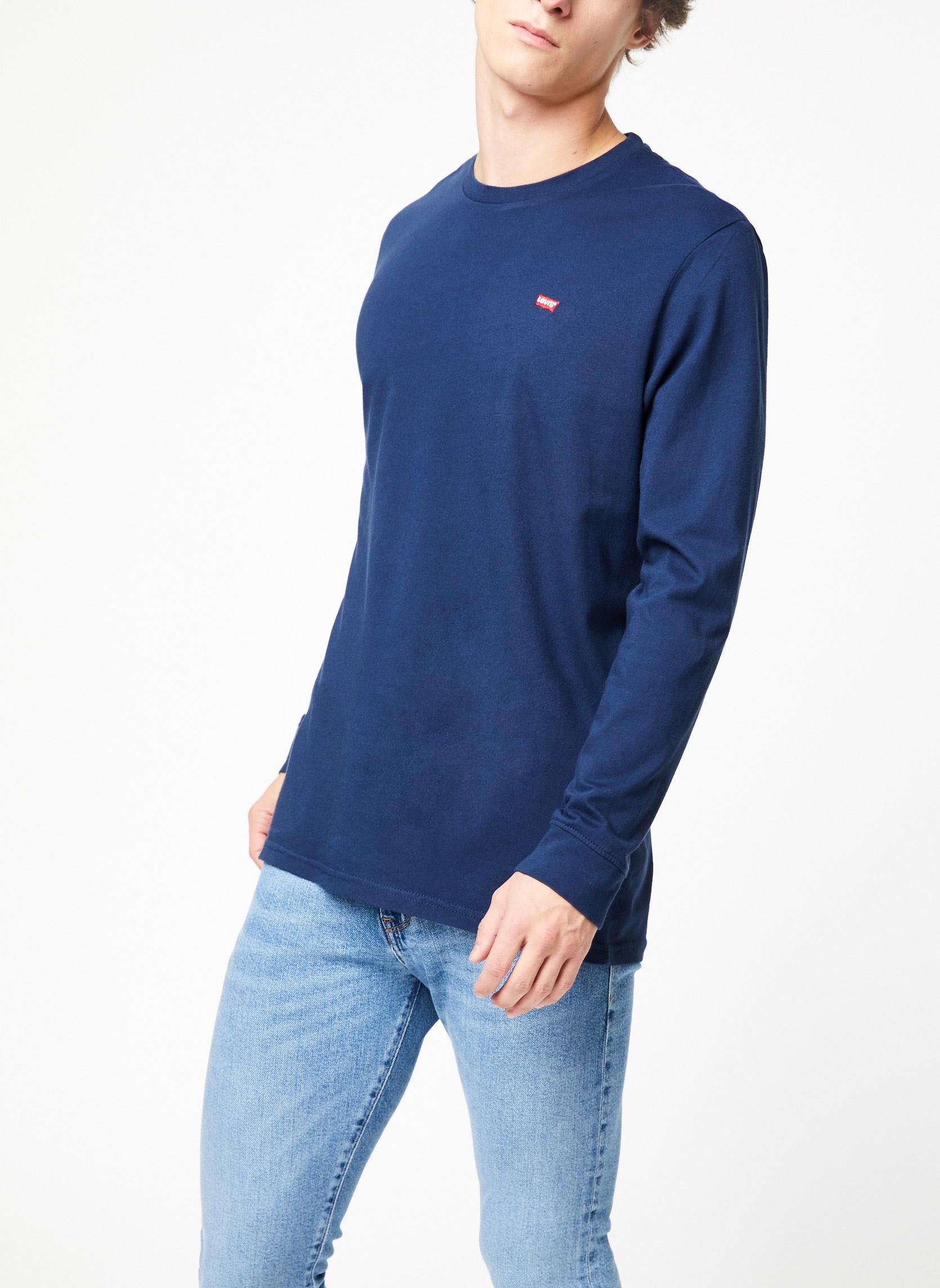 Tee-shirts Ls Original Hm Tee M homme bleu Levi's Tee-shirts Ls Original Hm Tee M homme bleu COTTON + PATCH DRESS BLUES