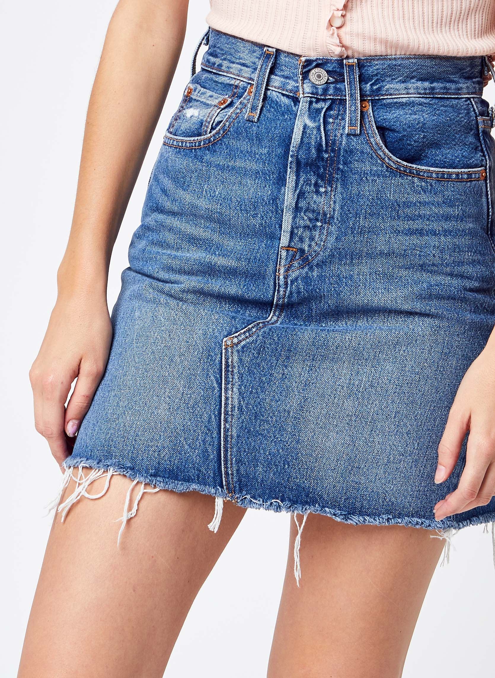 Jupes courtes Hr Decon Iconic Bf Skirt femme bleu Levi's Jupes courtes Hr Decon Iconic Bf Skirt femme bleu STUCK IN THE MIDDLE
