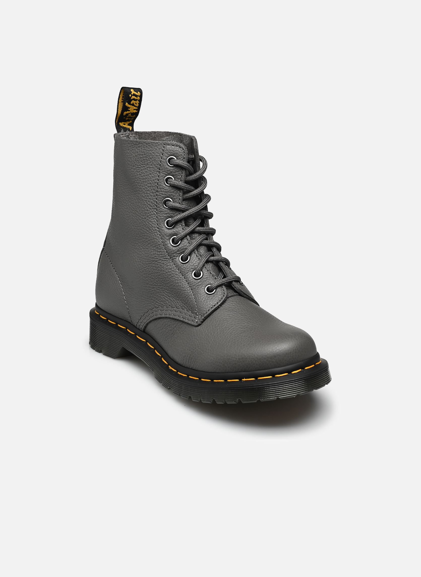 Veterlaarsjes 1460 Pascal dames grijs Dr. Martens Veterlaarsjes 1460 Pascal dames grijs GUNMETAL VIRGINIA