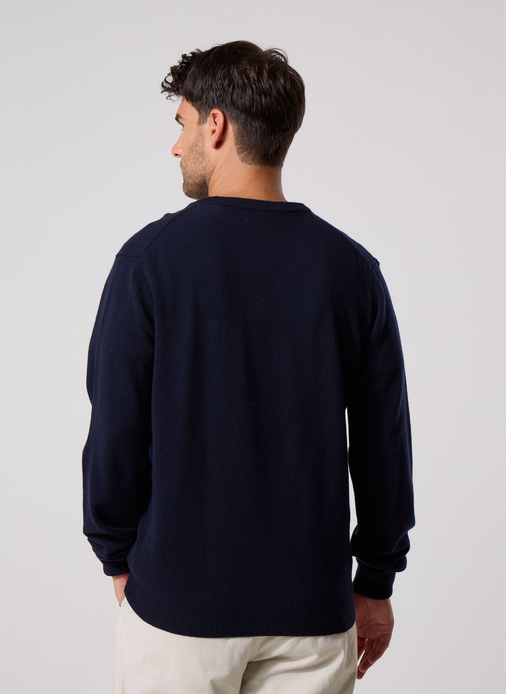 Truien Superfine Lambswool V-Neck heren marine GANT Truien Superfine Lambswool V-Neck heren marine MARINE