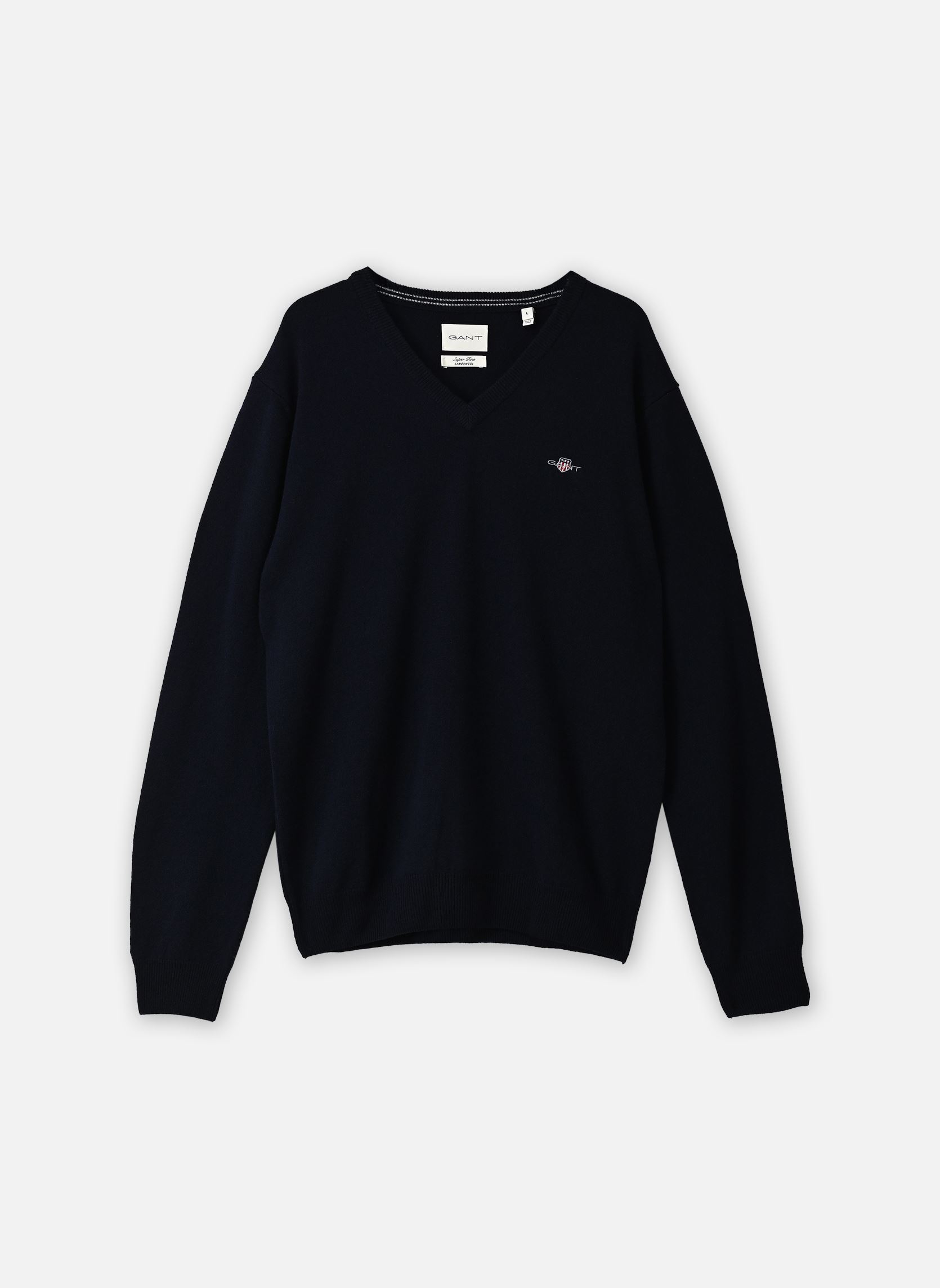 Truien Superfine Lambswool V-Neck heren marine GANT Truien Superfine Lambswool V-Neck heren marine MARINE
