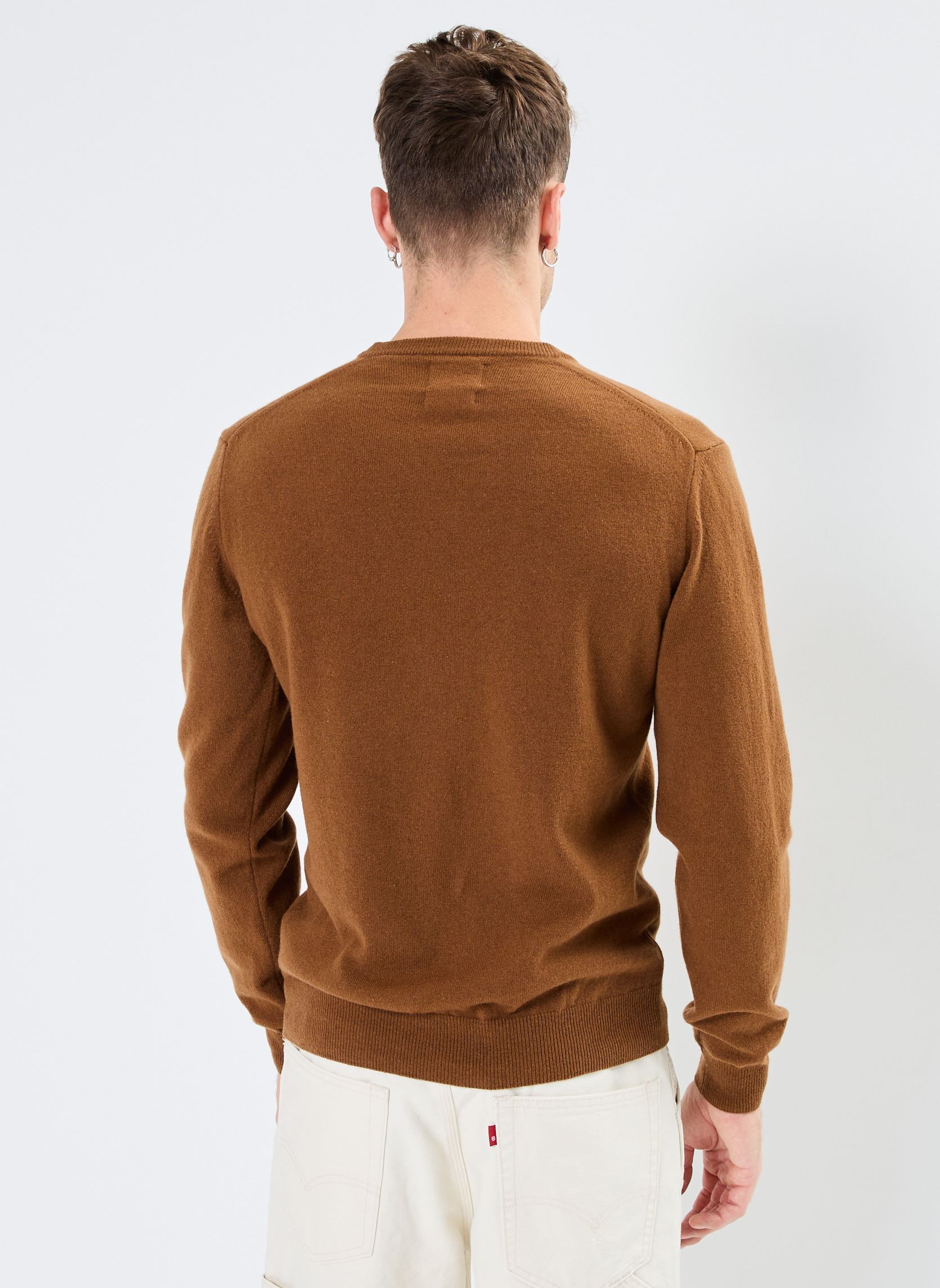 Pulls Superfine Lambswool V-Neck homme marron GANT Pulls Superfine Lambswool V-Neck homme marron OCRE BRULE