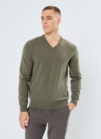 Truien Superfine Lambswool V-Neck heren blauw