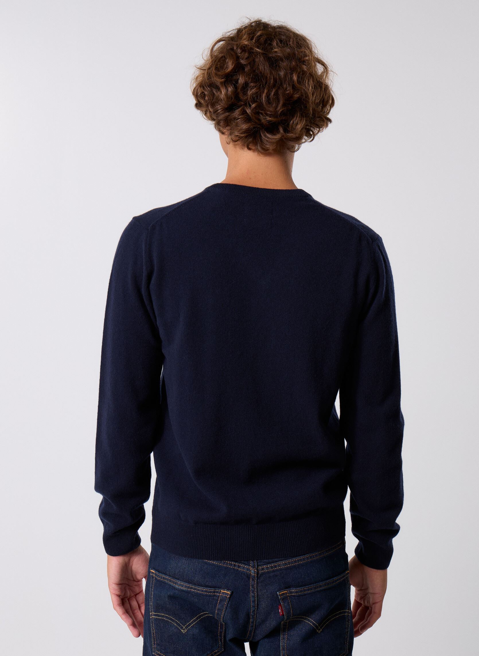 Truien Superfine Lambswool V-Neck heren blauw GANT Truien Superfine Lambswool V-Neck heren blauw MARINE