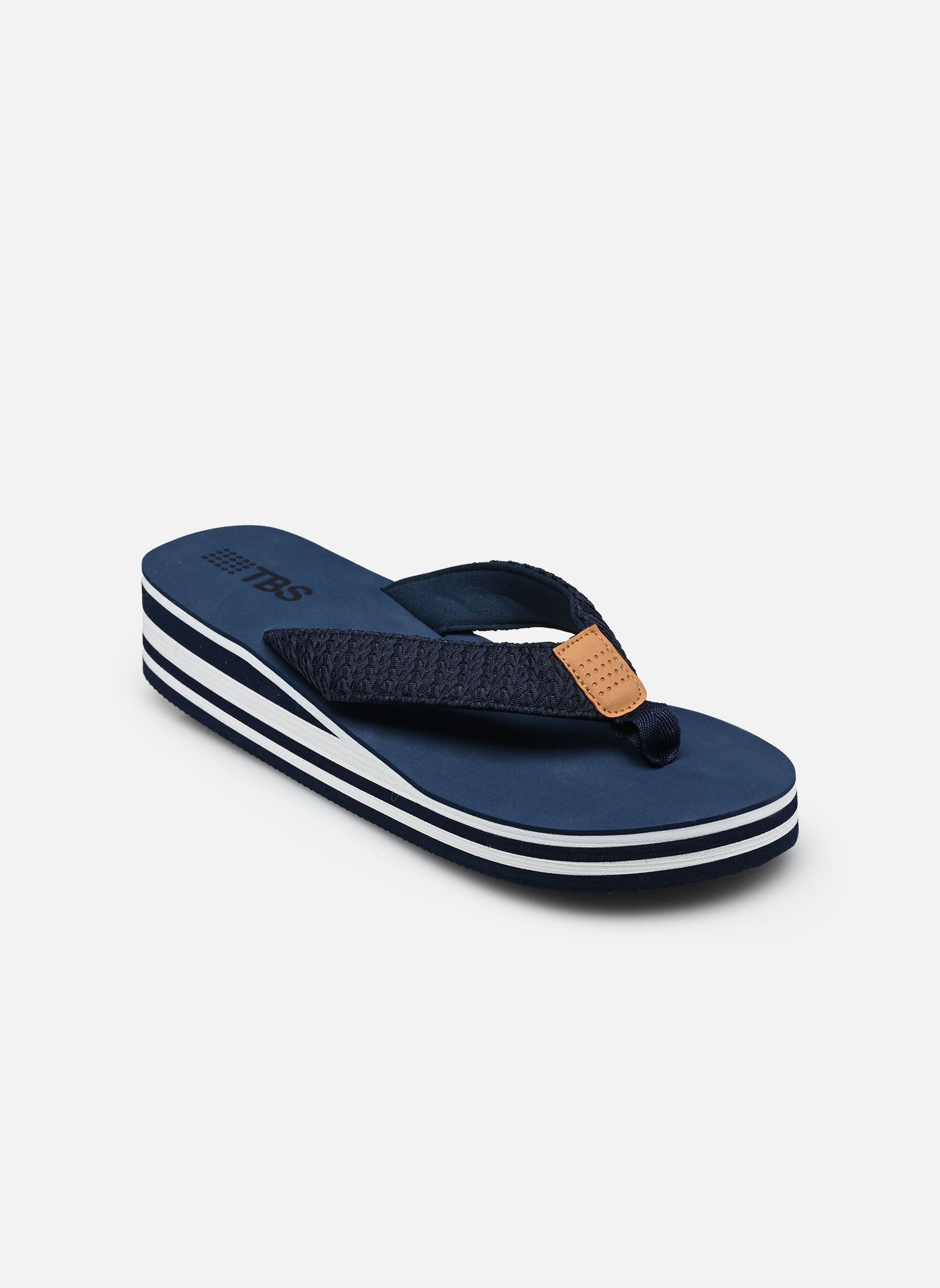 Pantoletten GRANADA damen blau TBS Pantoletten GRANADA damen blau MARINE + BLANC