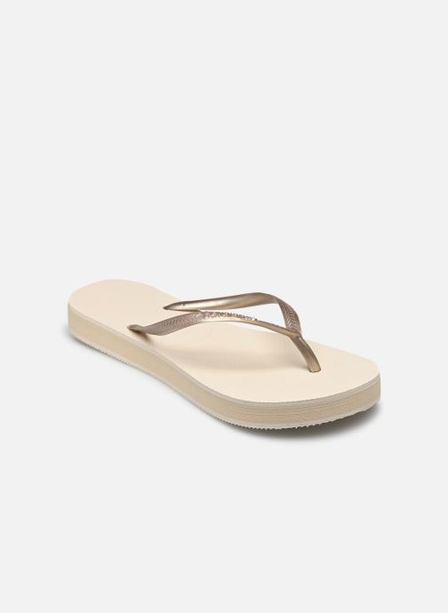 Tongs Havaianas Slim Flatform W Beige vue portées chaussures