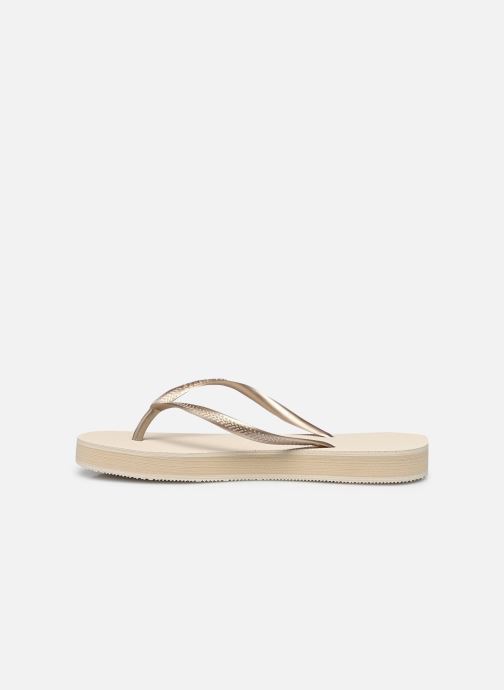 Tongs Havaianas Slim Flatform W Beige vue face