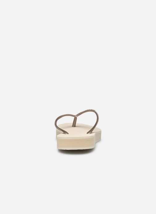 Tongs Havaianas Slim Flatform W Beige vue droite