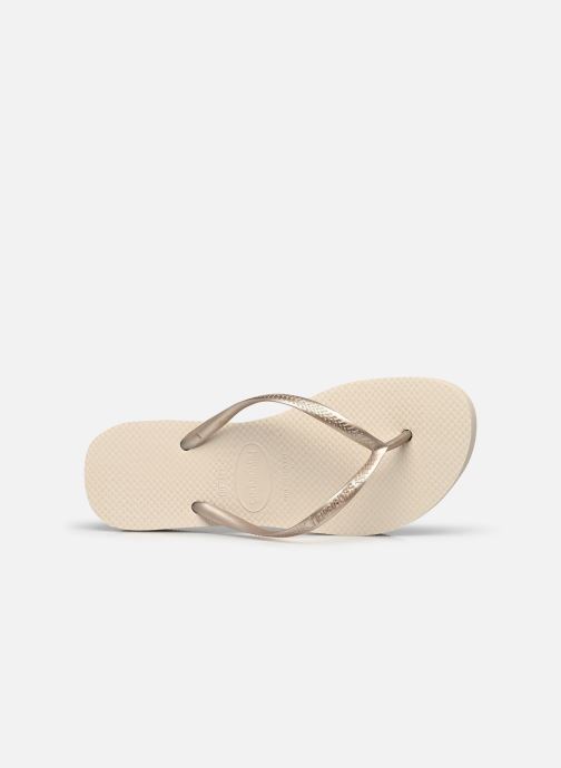Tongs Havaianas Slim Flatform W Beige vue gauche