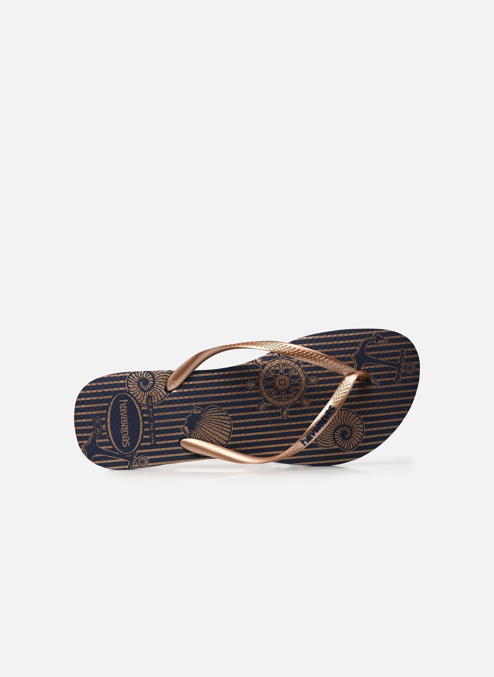 Flip-Flops HAV. SLIM NAUTICAL damen blau Havaianas Flip-Flops HAV. SLIM NAUTICAL damen blau NAVY BLUE/ROSE