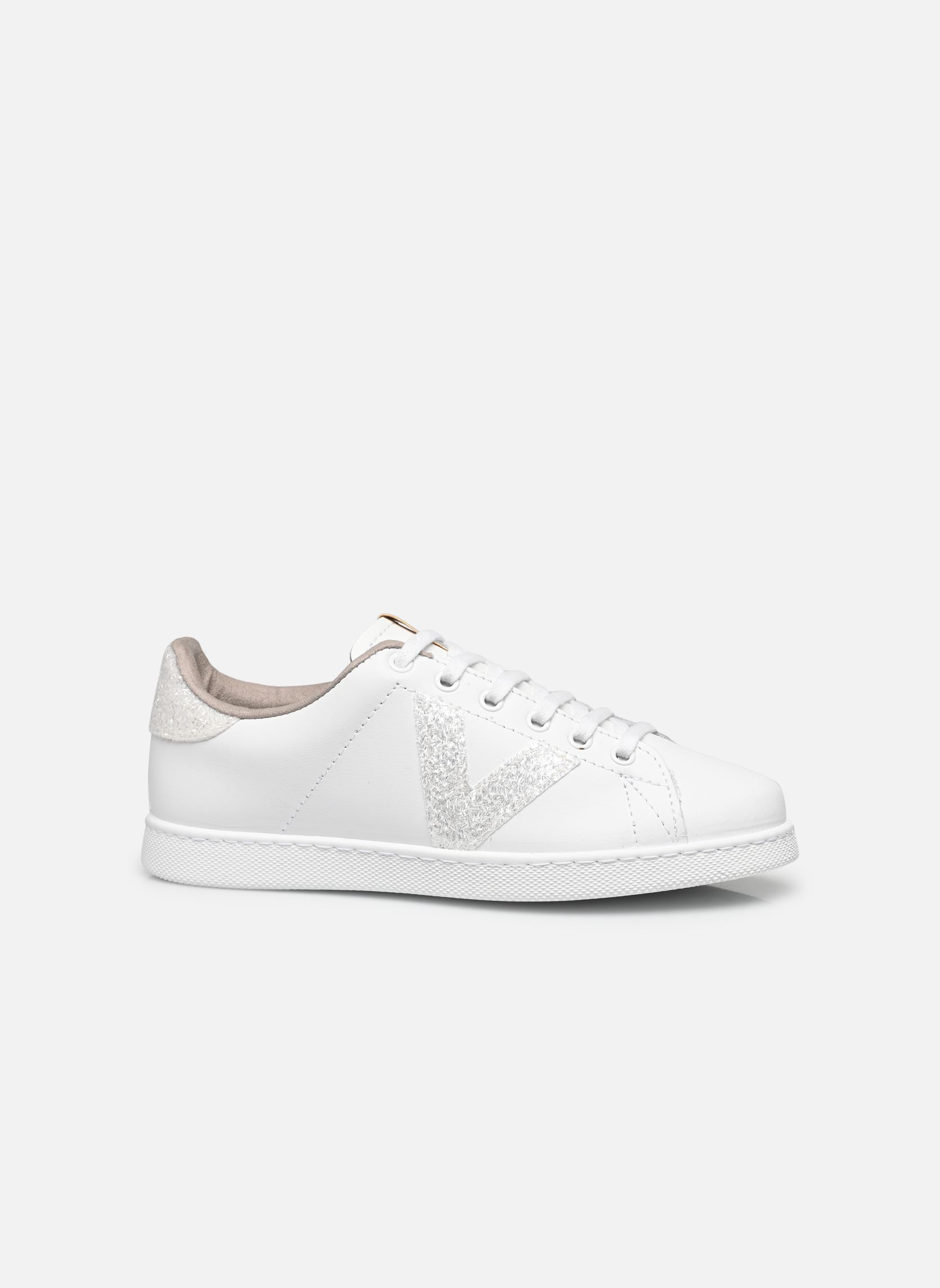 Zapatillas bajas TENIS PIEL GLITTER mujer blanco Victoria Zapatillas bajas TENIS PIEL GLITTER mujer blanco Blanco