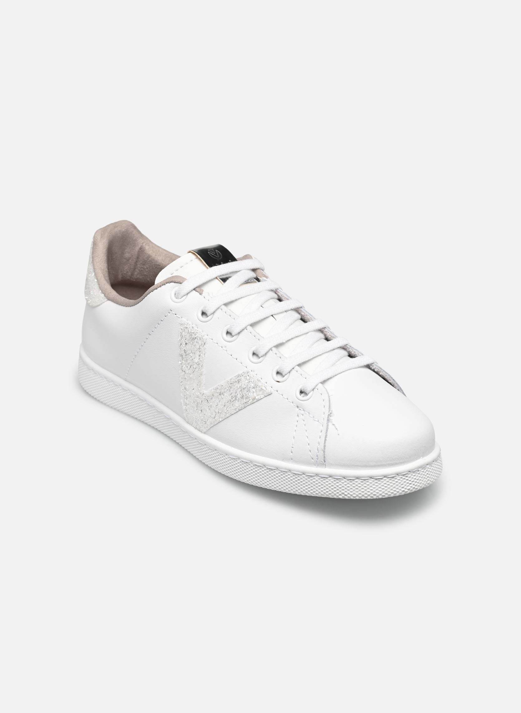Zapatillas TENIS PIEL GLITTER mujer blanco Victoria Sarenza España