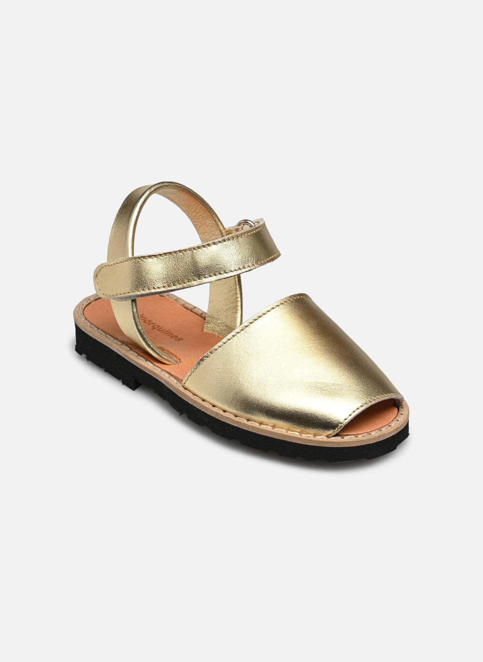 Sandalias Avarca Velcro niña oro y bronce Minorquines Sandalias Avarca Velcro niña oro y bronce ORO