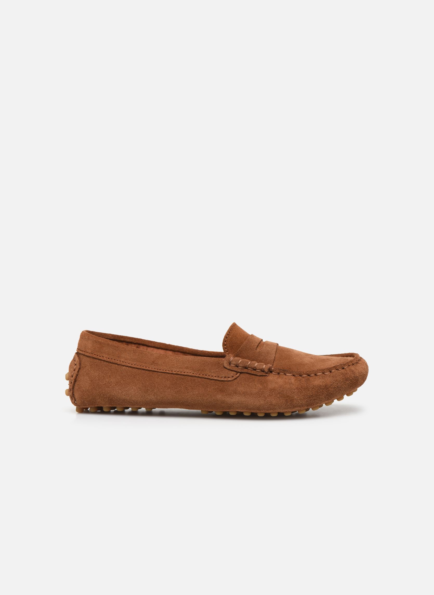 Mocassins Stolima dames bruin Georgia Rose Mocassins Stolima dames bruin Cuir velours cognac