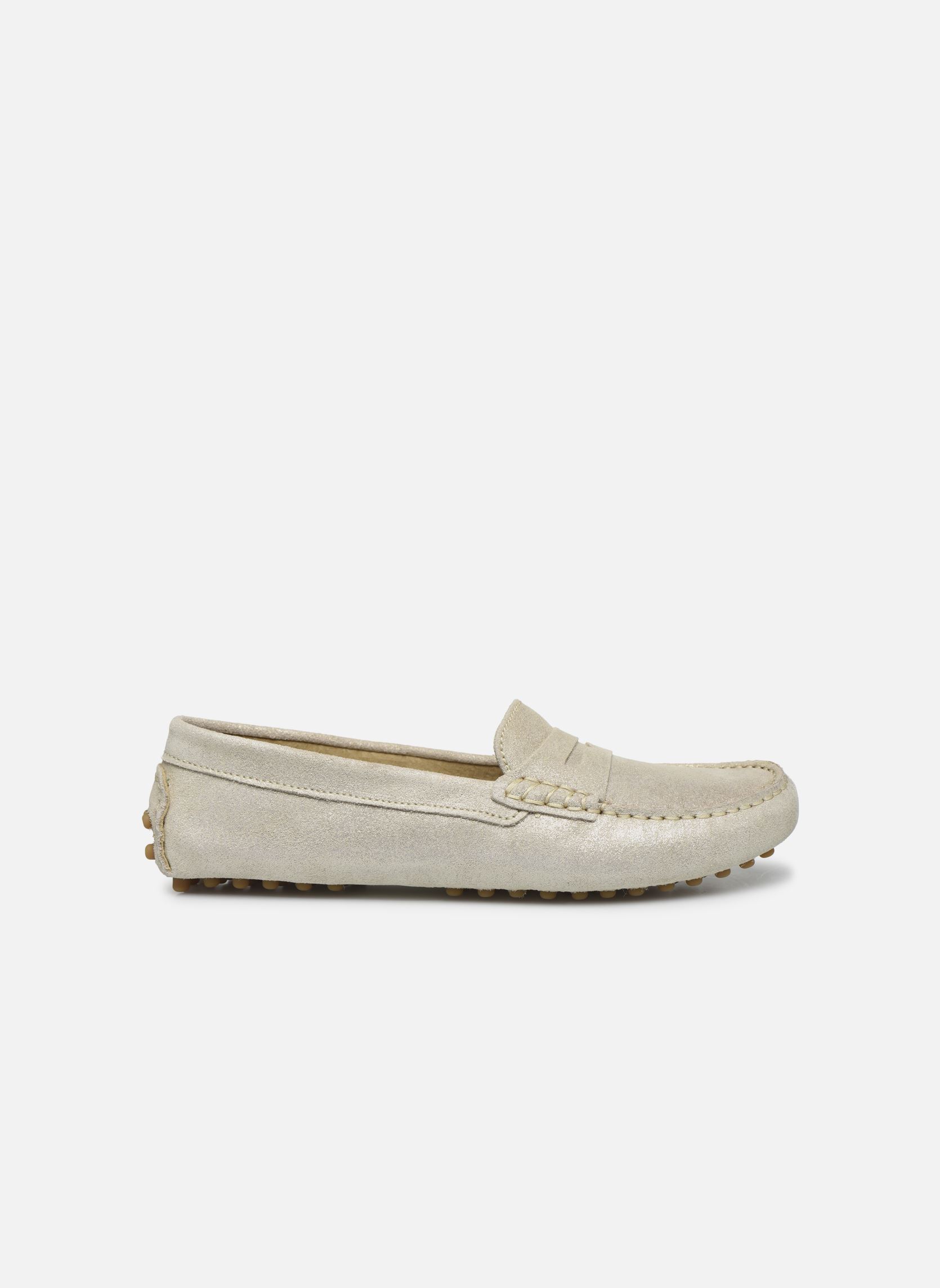 Mocassins Stolima dames goud en brons Georgia Rose Mocassins Stolima dames goud en brons cuir velours métallisé doré