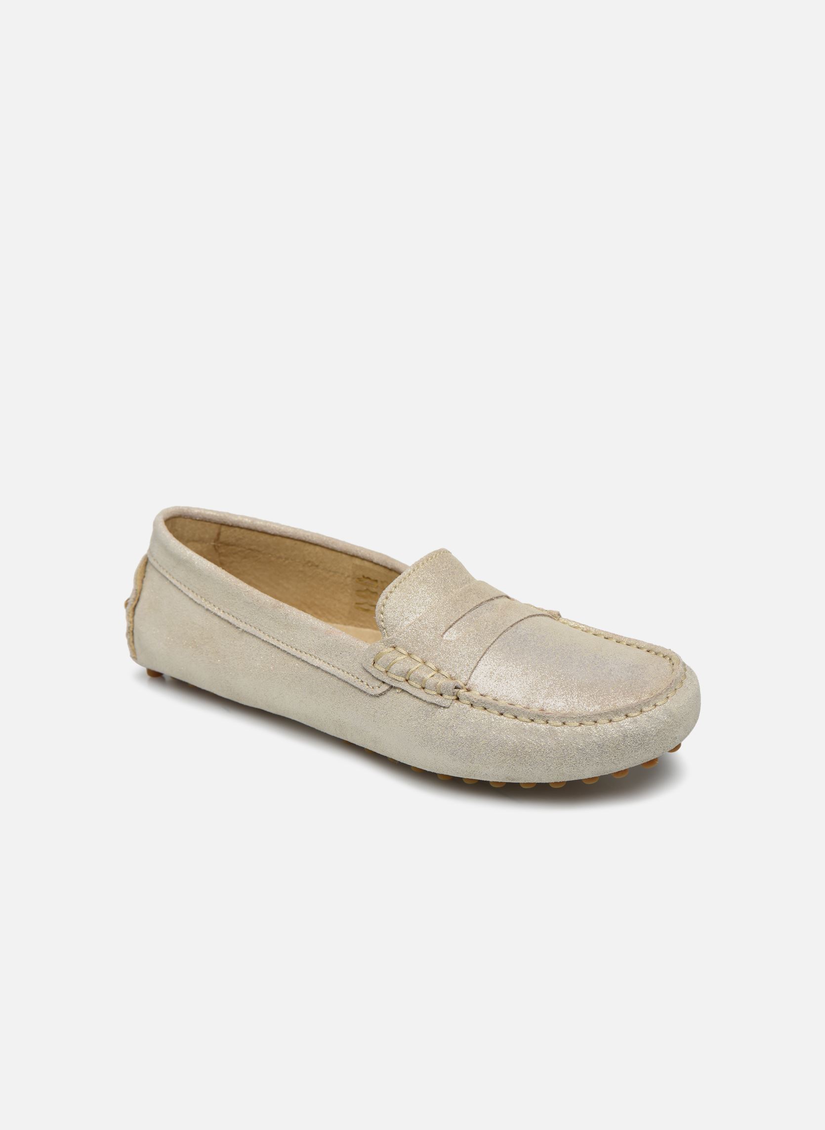 Mocassins Stolima dames goud en brons Georgia Rose Mocassins Stolima dames goud en brons cuir velours métallisé doré