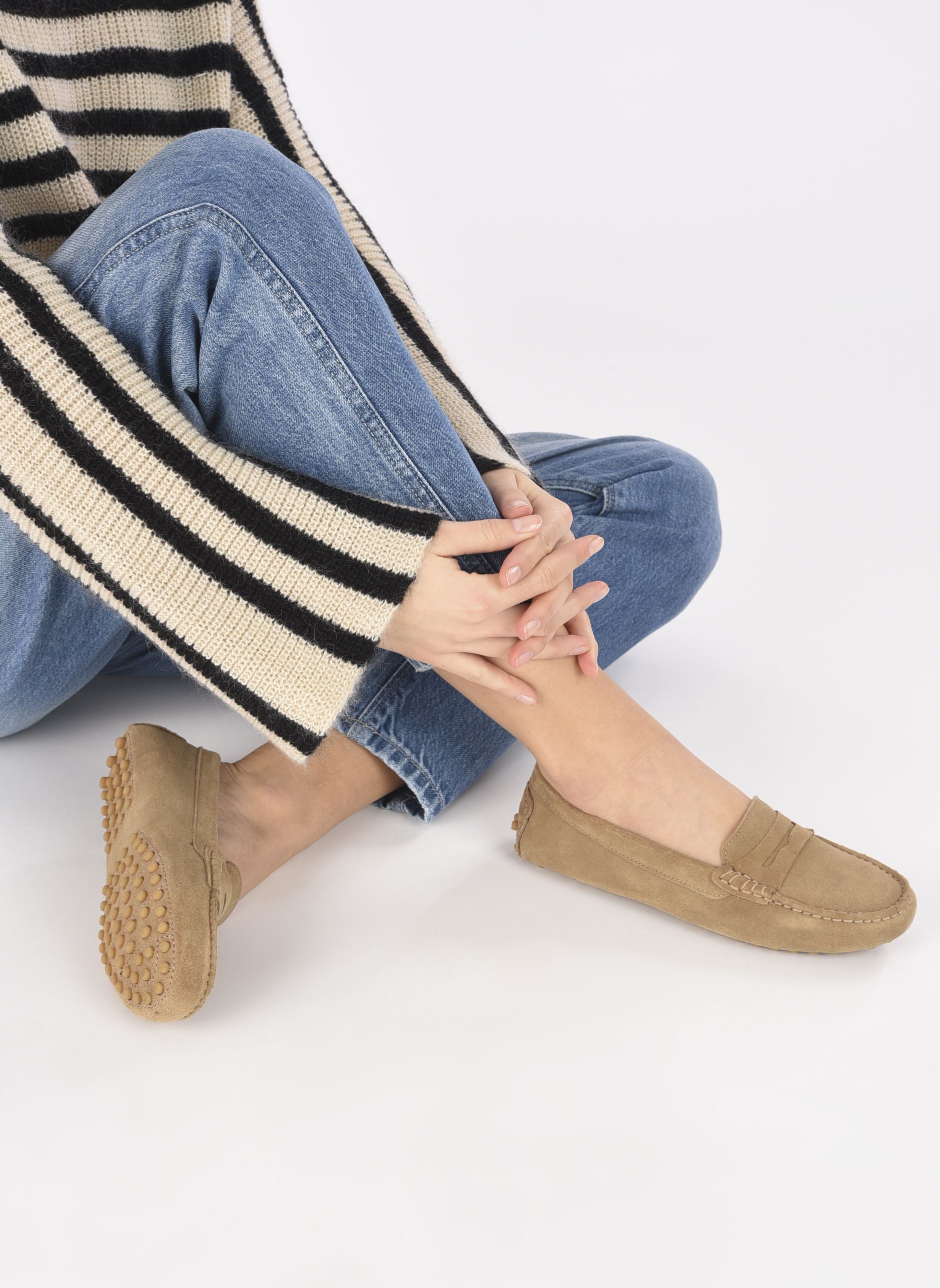 Loafer Stolima damen beige Georgia Rose Loafer Stolima damen beige CUIR VELOURS BEIGE