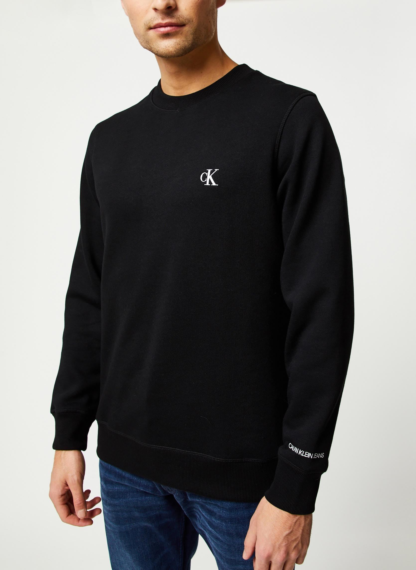 Sweats CK Essential Reg Cn homme noir Calvin Klein Jeans Sweats CK Essential Reg Cn homme noir BAE CK BLACK